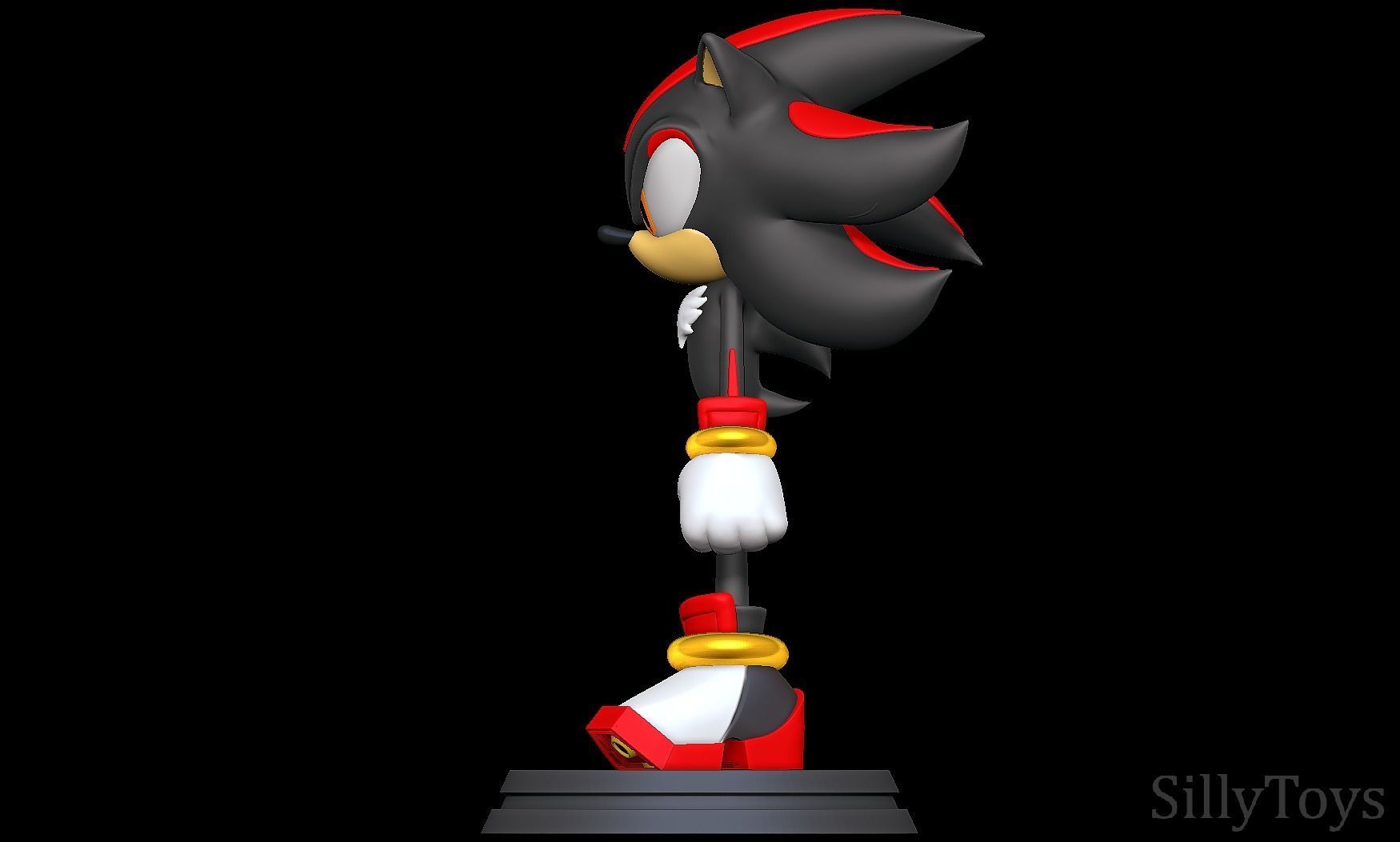 Shadow the Hedgehog  3D print model_3