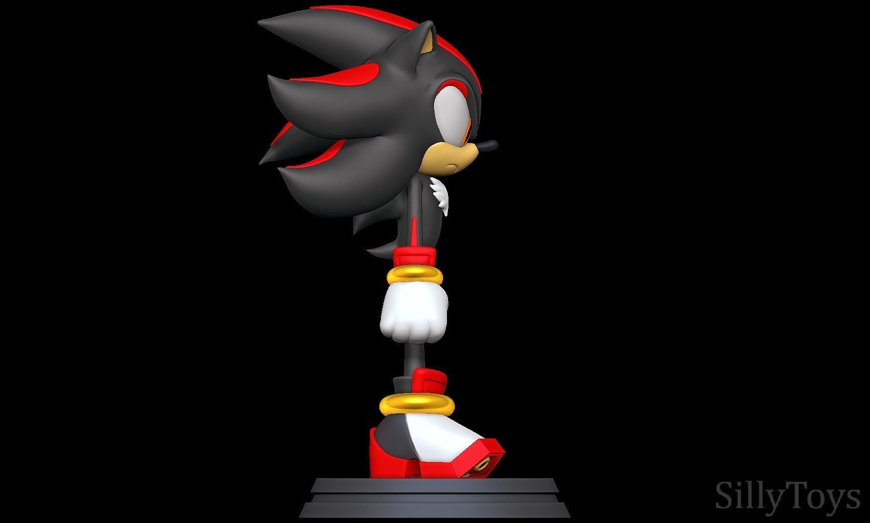 Shadow the Hedgehog  3D print model_5