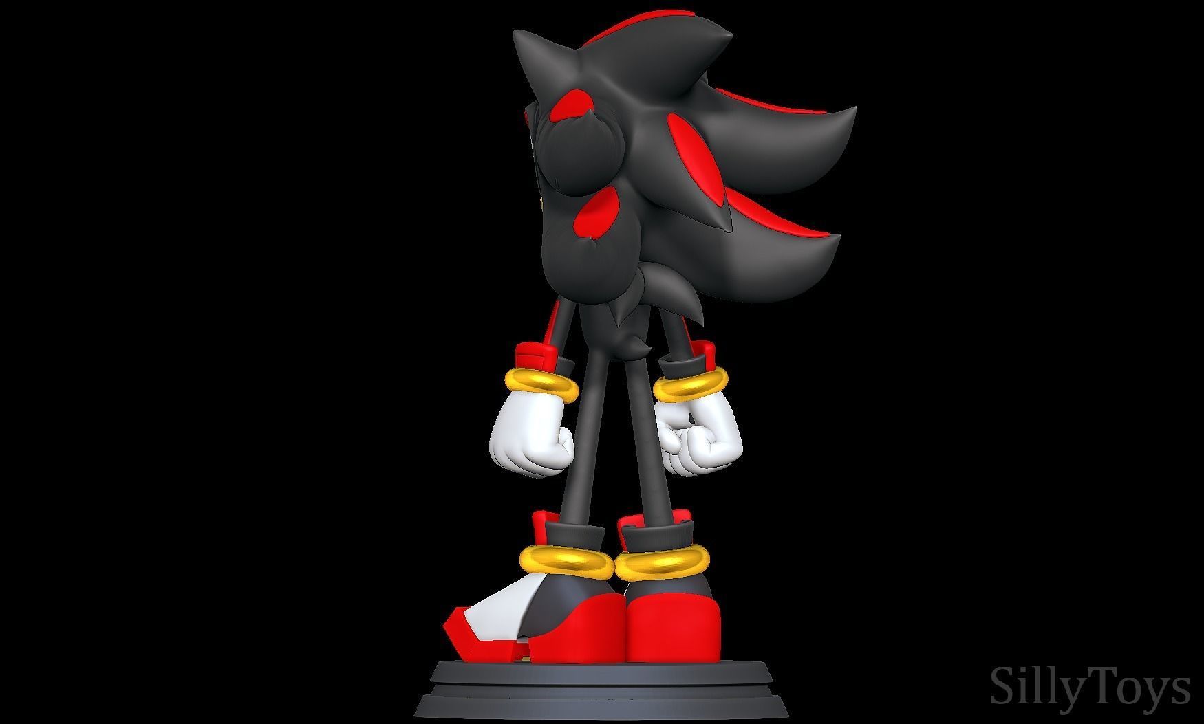 Shadow the Hedgehog  3D print model_4