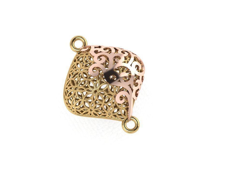 pendant11 gold and rose gold filigree pendant with stone 3D print model_22