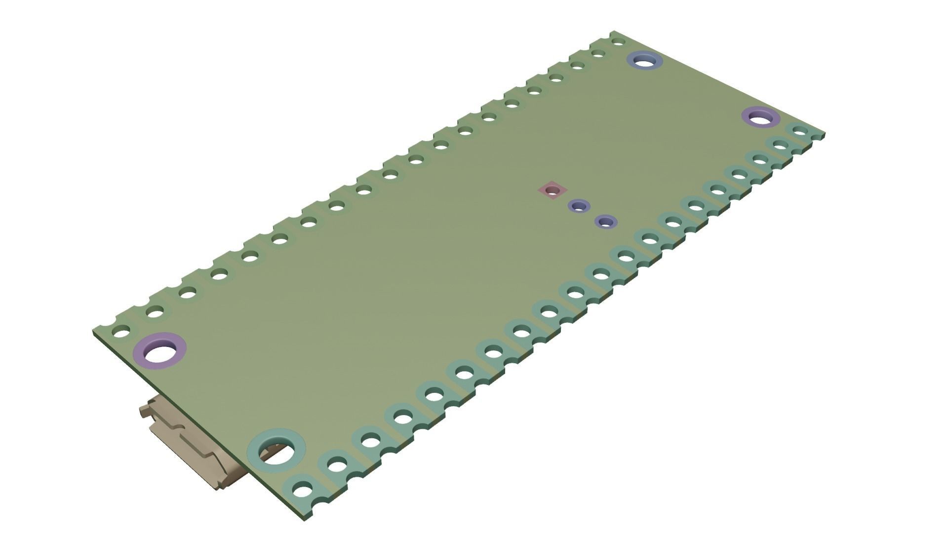 Raspberry pi Pico w Low-poly 3D model_12