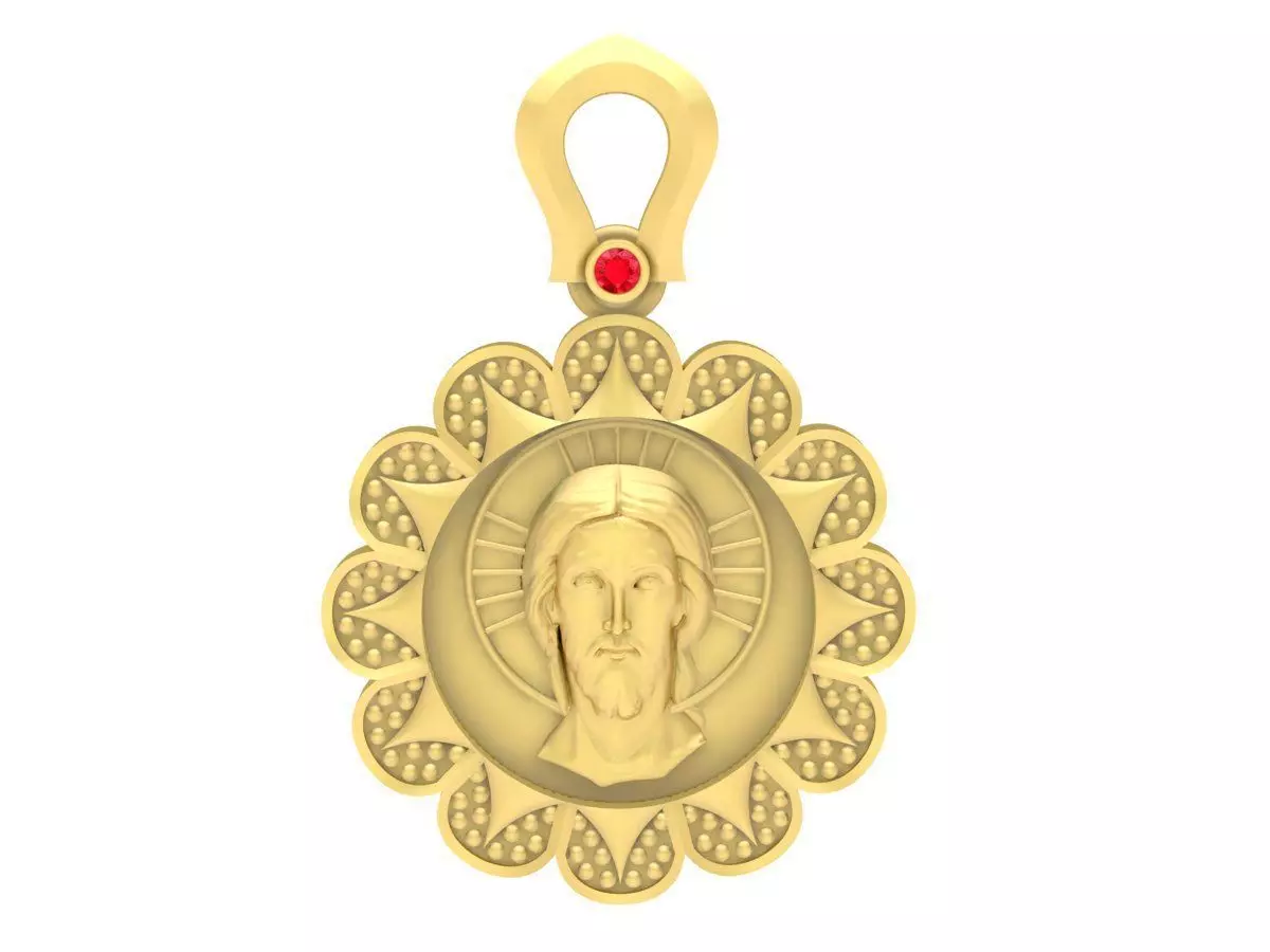 Luxury Guanyin Pendant with Floral Frame 3610 3D print model
