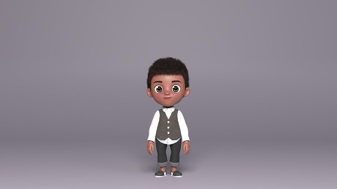 Niles Kid Cartoon 3D Character 3D model