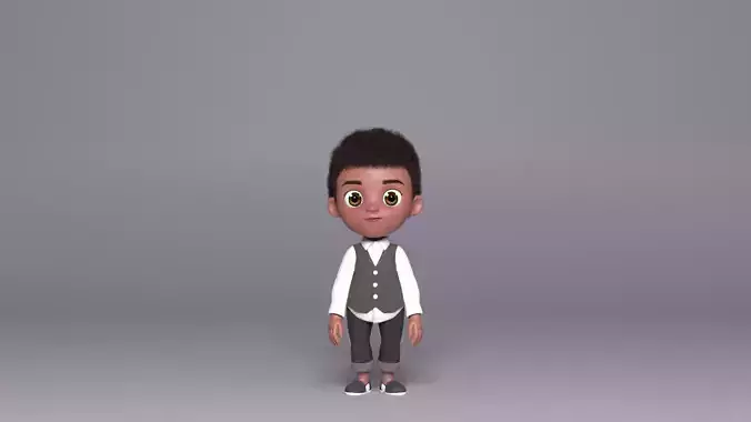 Niles Kid Cartoon 3D Character 3D model Niles Kid Cartoon 3D Character 3D model