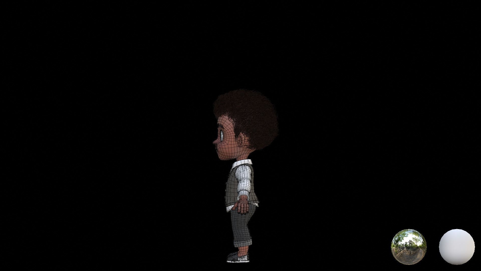 Niles Kid Cartoon 3D Character 3D model_24