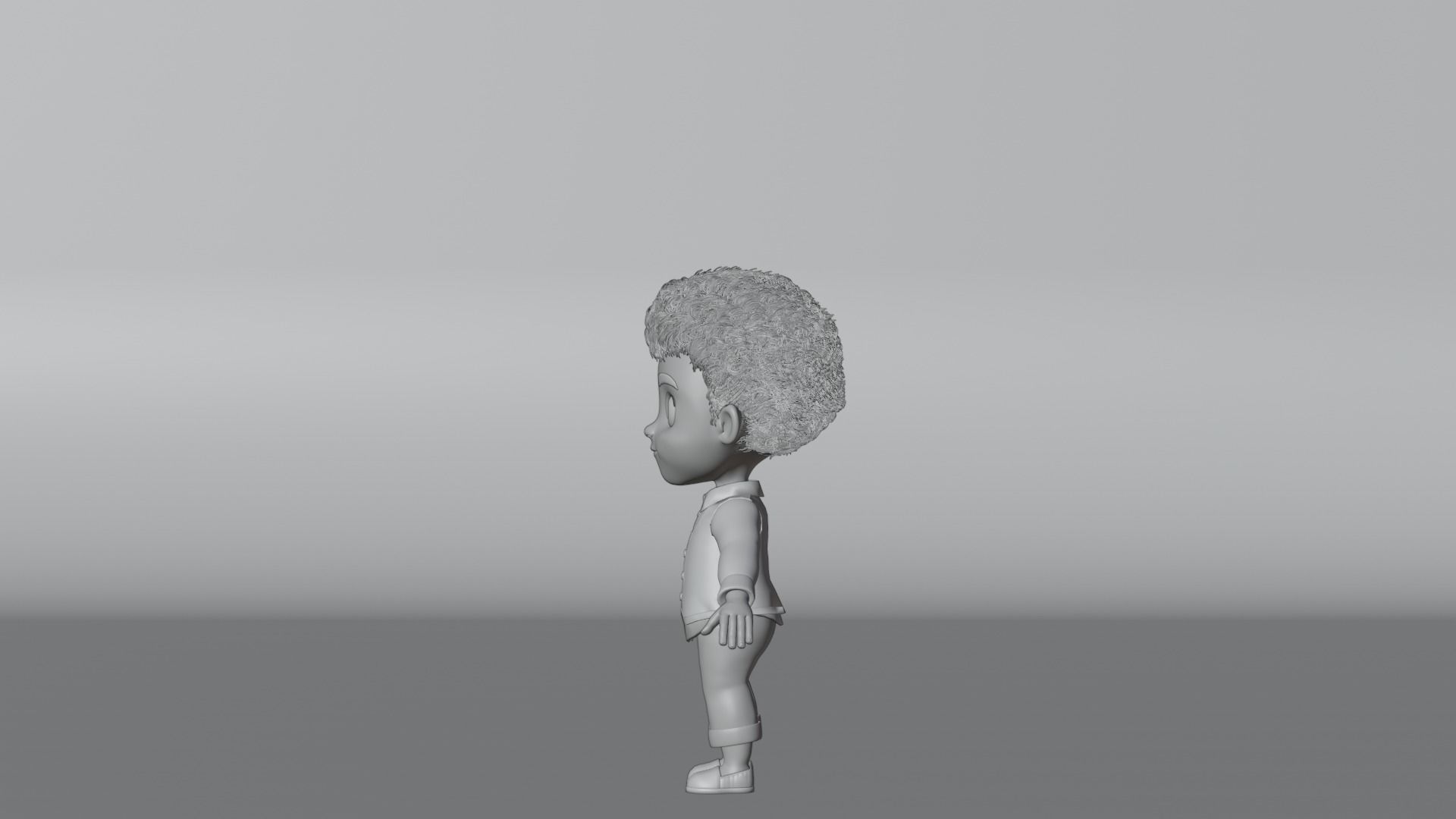 Niles Kid Cartoon 3D Character 3D model_12