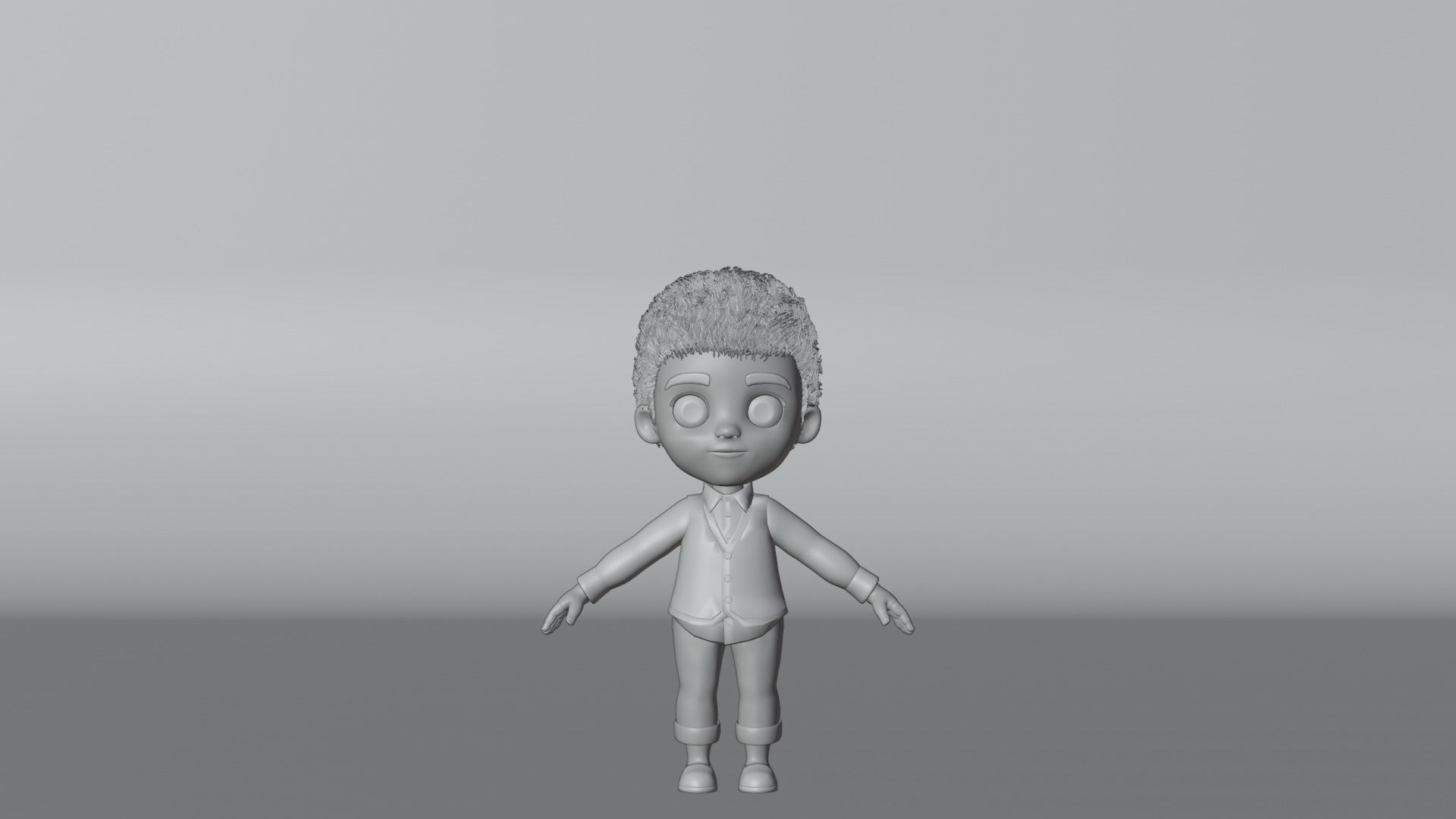 Niles Kid Cartoon 3D Character 3D model_9