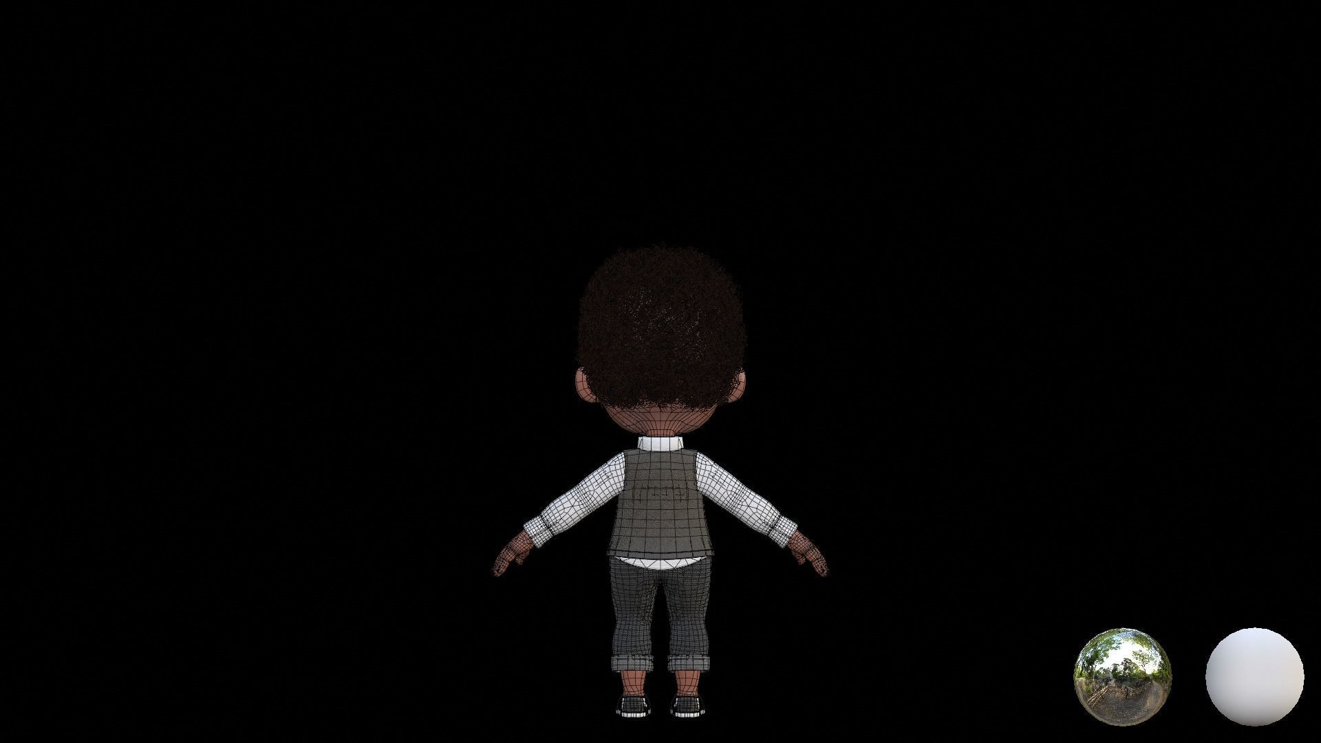 Niles Kid Cartoon 3D Character 3D model_23