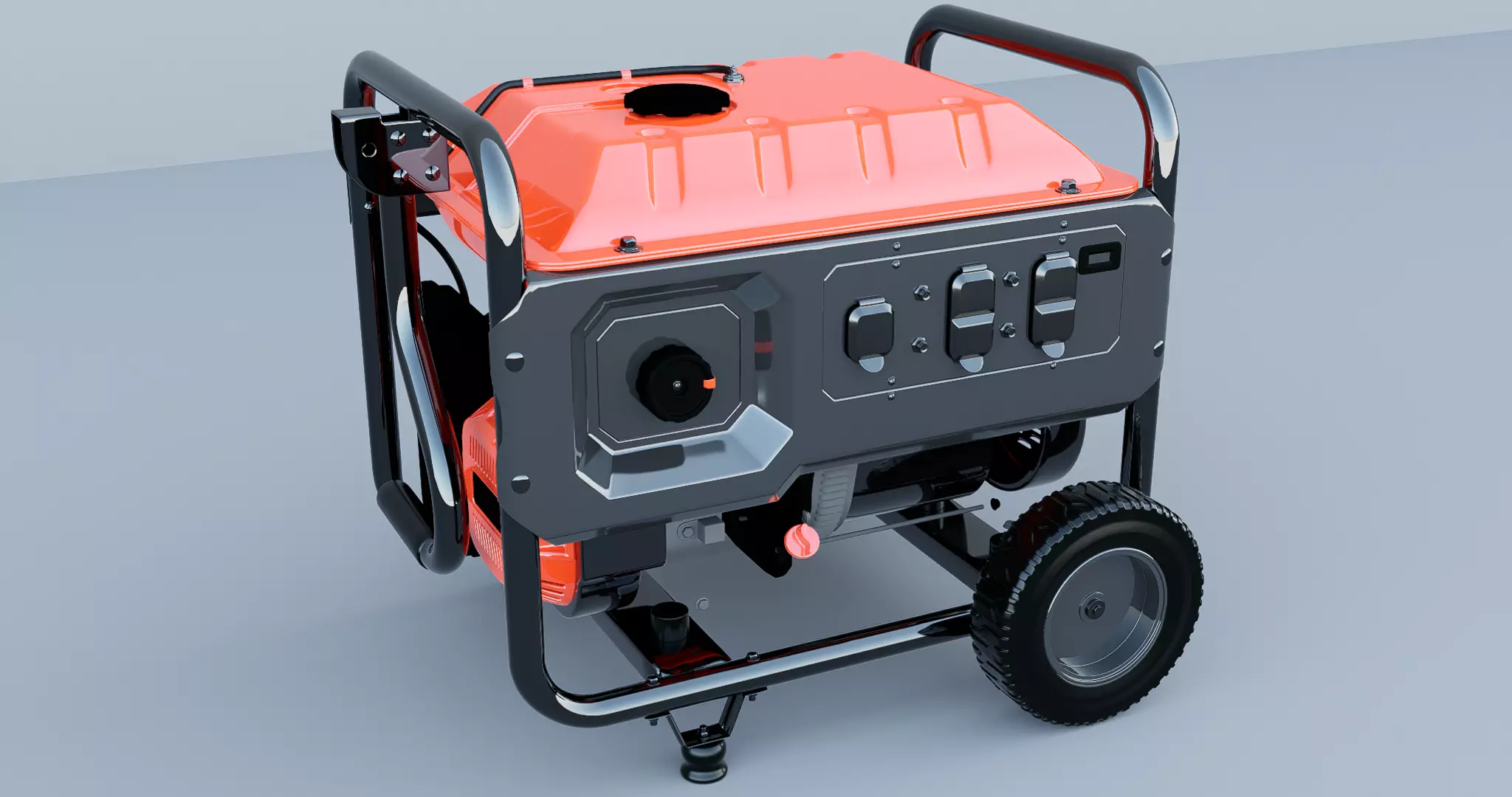 diesel generator Low-poly 3D model_0