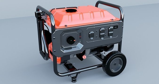 diesel generator Low-poly 3D model