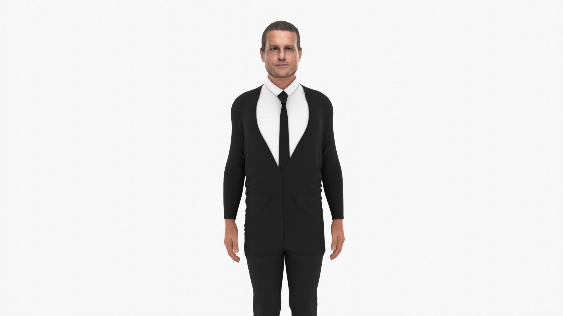 Dolph Ziggler Low-poly 3D model_1