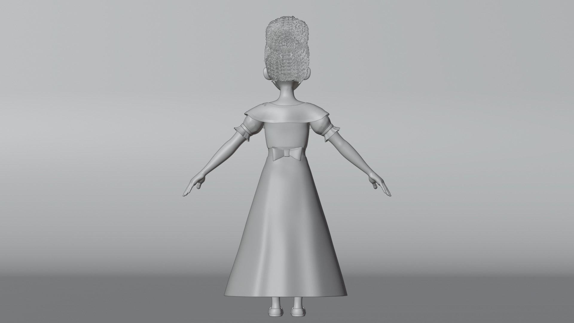 Tiana Cartoon Women Character 3D model_11