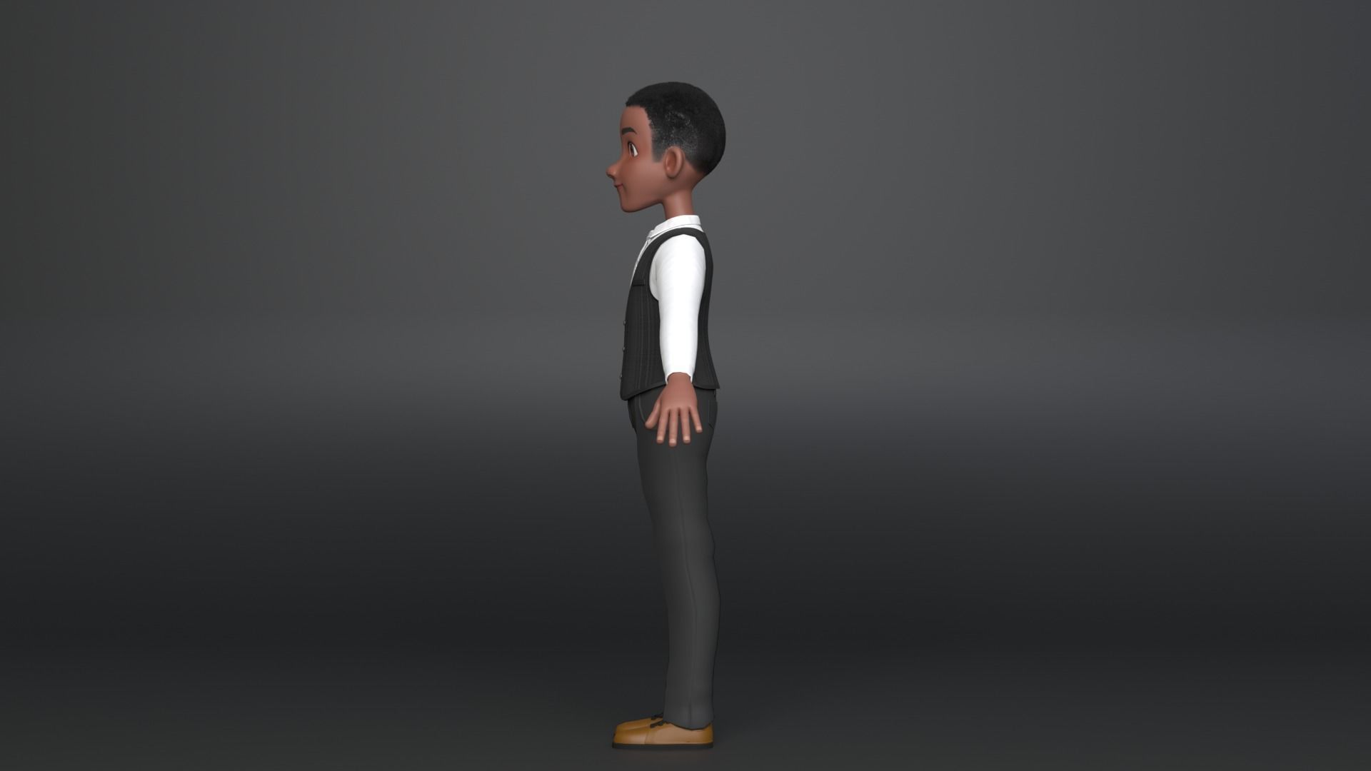 Youssef Cartoon Men Character 3D model_8