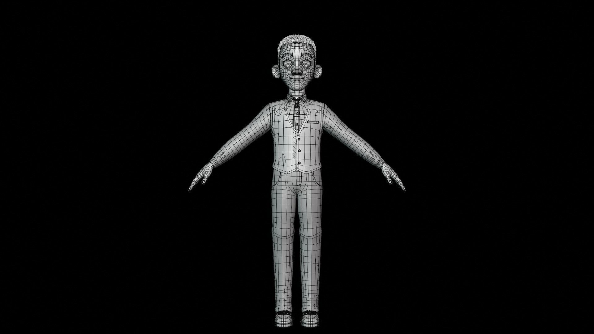 Youssef Cartoon Men Character 3D model_17