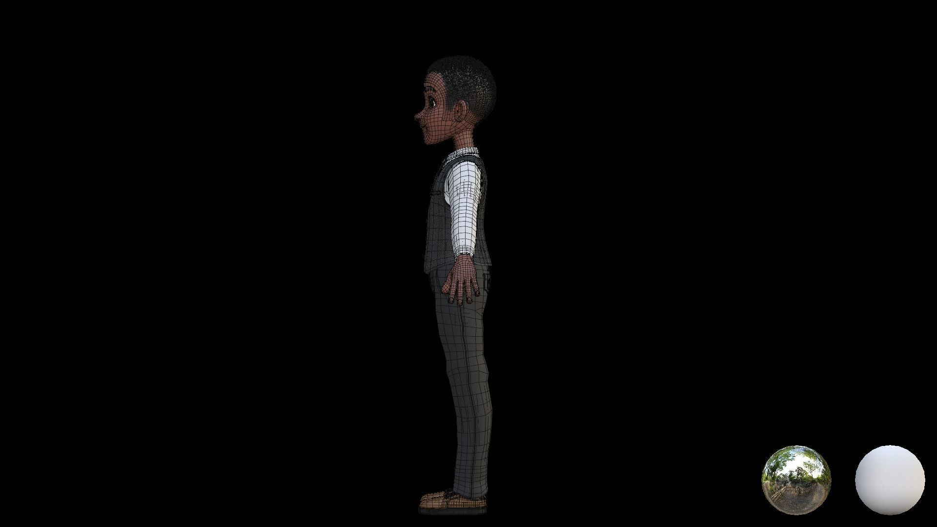 Youssef Cartoon Men Character 3D model_24