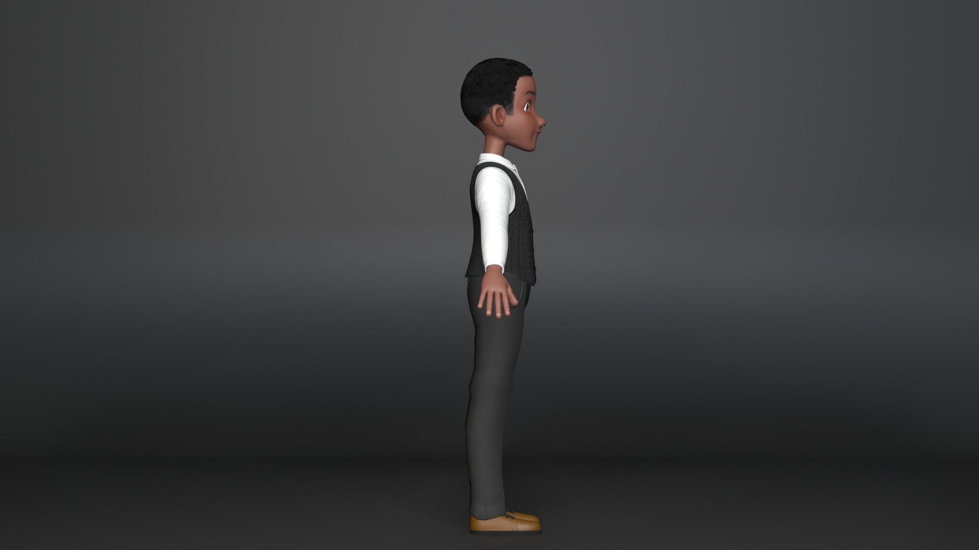 Youssef Cartoon Men Character 3D model_14