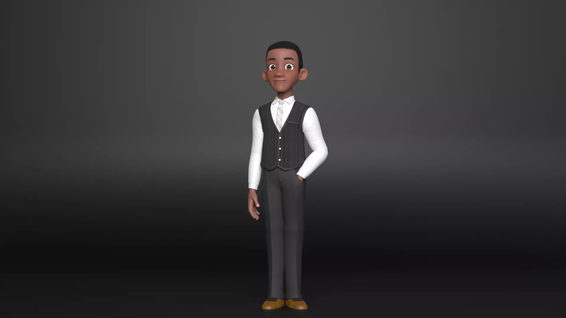 Youssef Cartoon Men Character 3D model_0