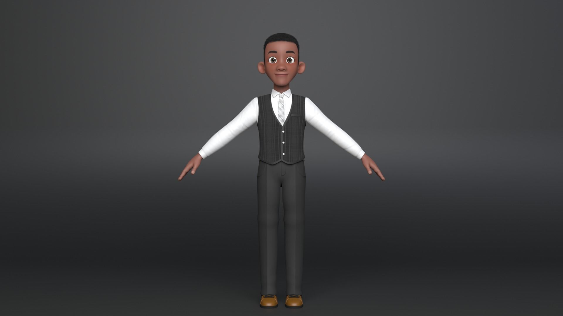 Youssef Cartoon Men Character 3D model_5