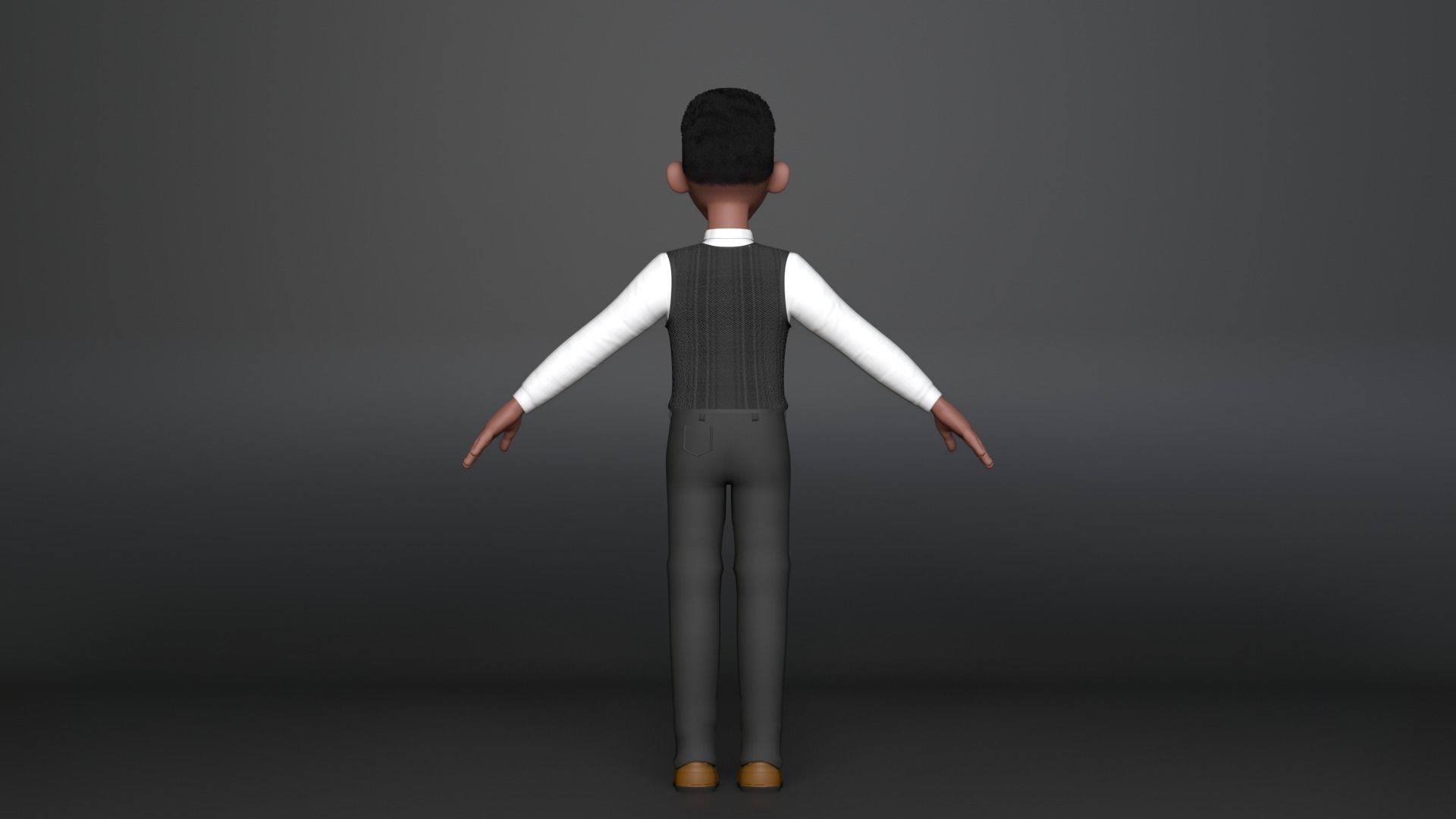 Youssef Cartoon Men Character 3D model_15