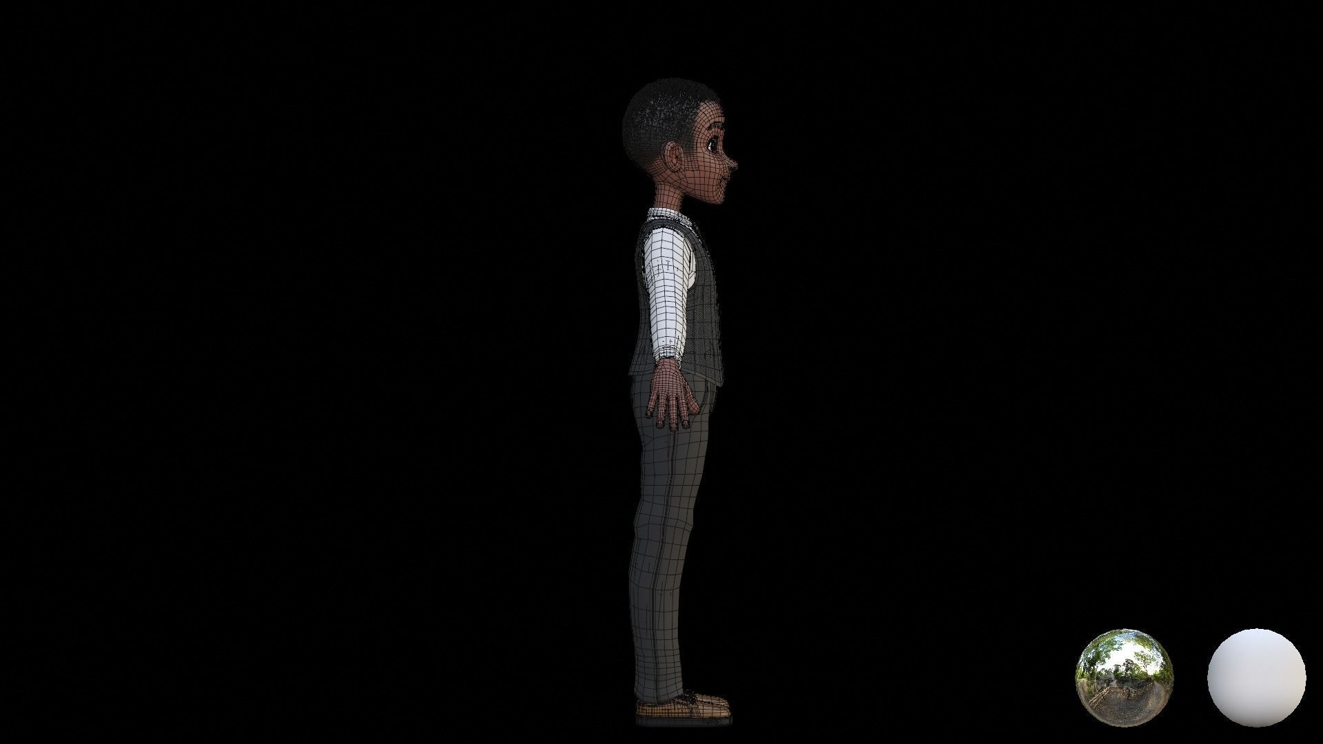 Youssef Cartoon Men Character 3D model_22