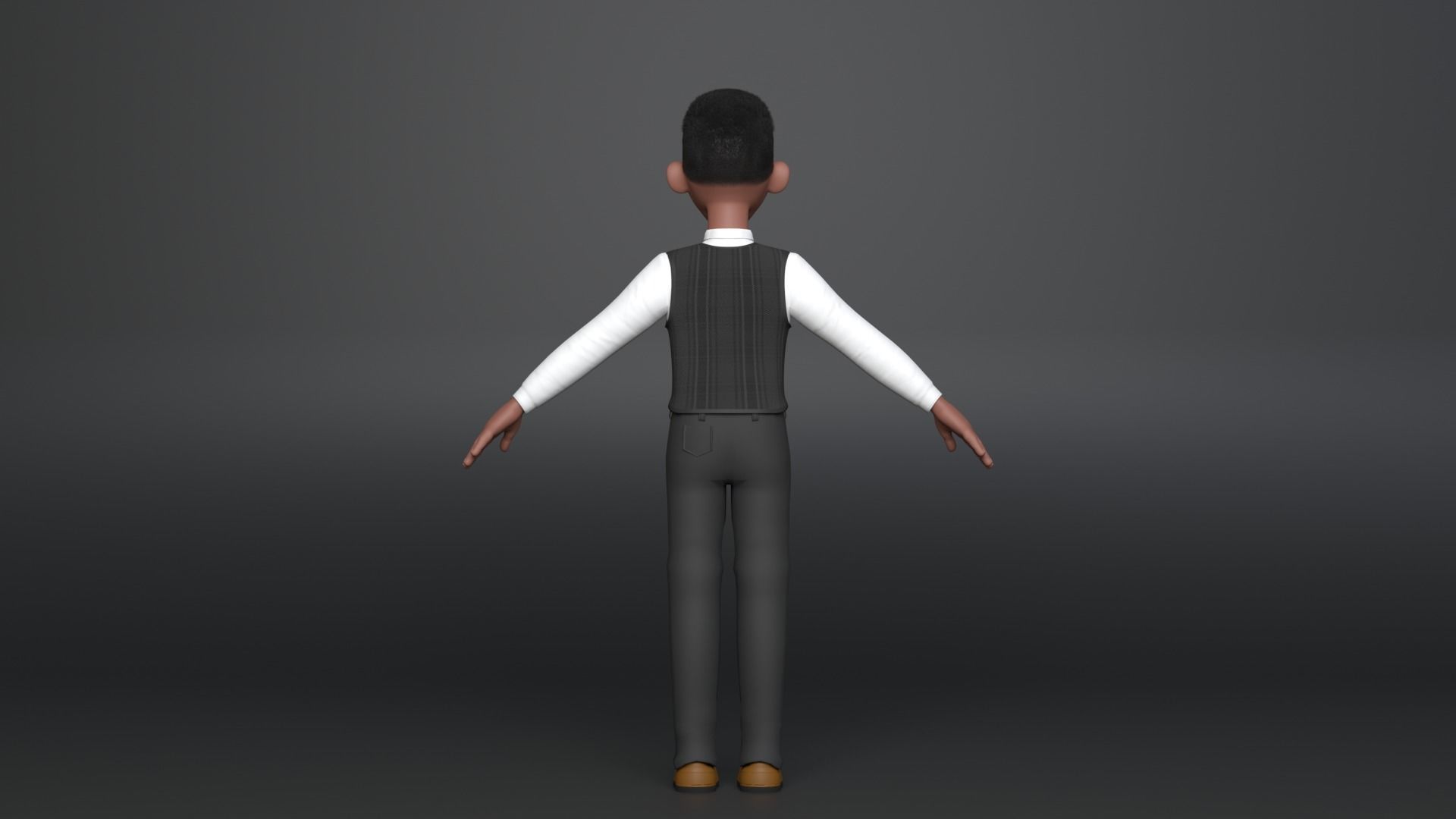 Youssef Cartoon Men Character 3D model_7