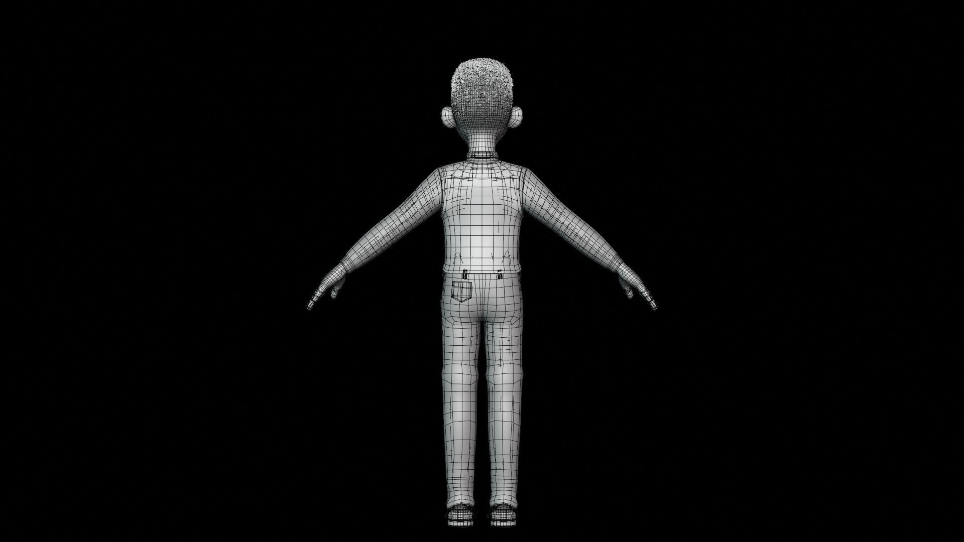 Youssef Cartoon Men Character 3D model_19