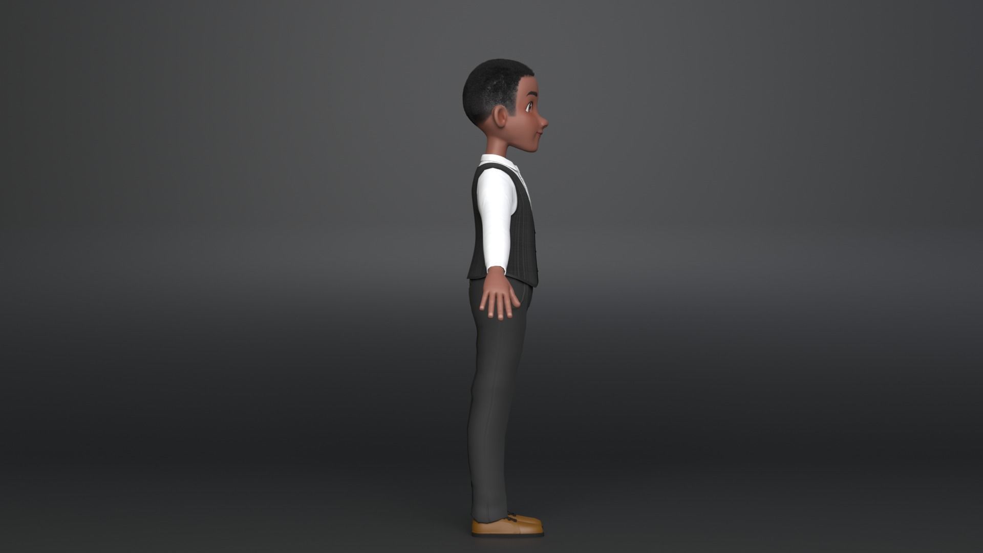 Youssef Cartoon Men Character 3D model_6