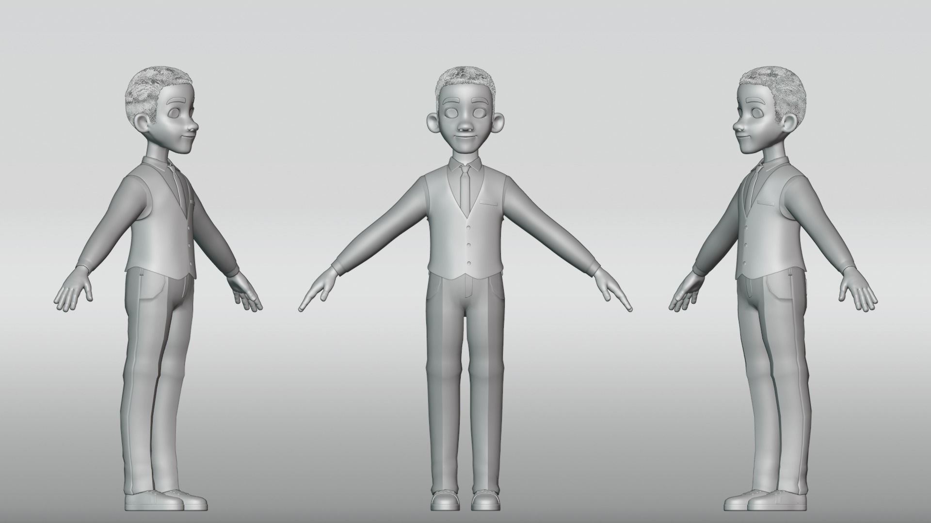 3D Cartoon Character Family 3D Model Collection_11