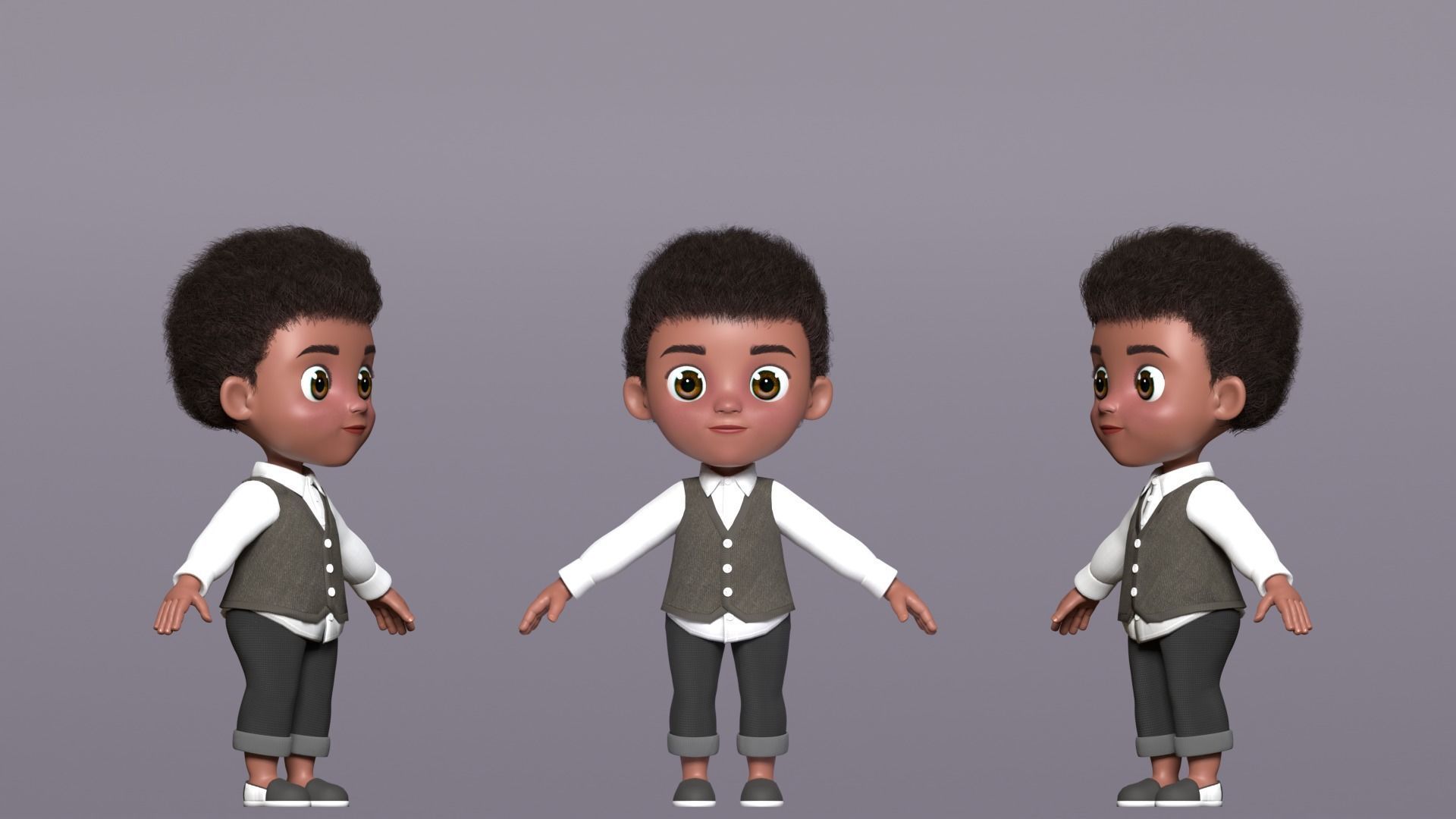 3D Cartoon Character Family 3D Model Collection_7