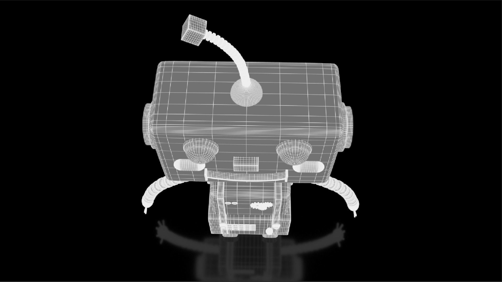 Robotic toy robot Low-poly 3D model_17