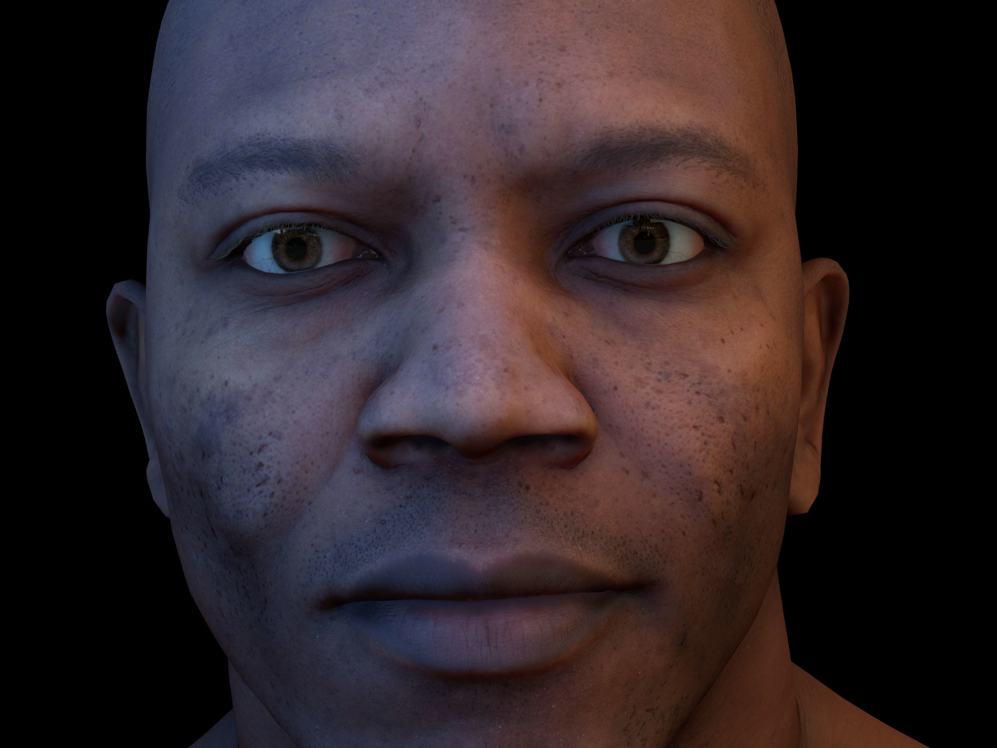 Retopologized Head Scan Juvante Henderson 3D model_10