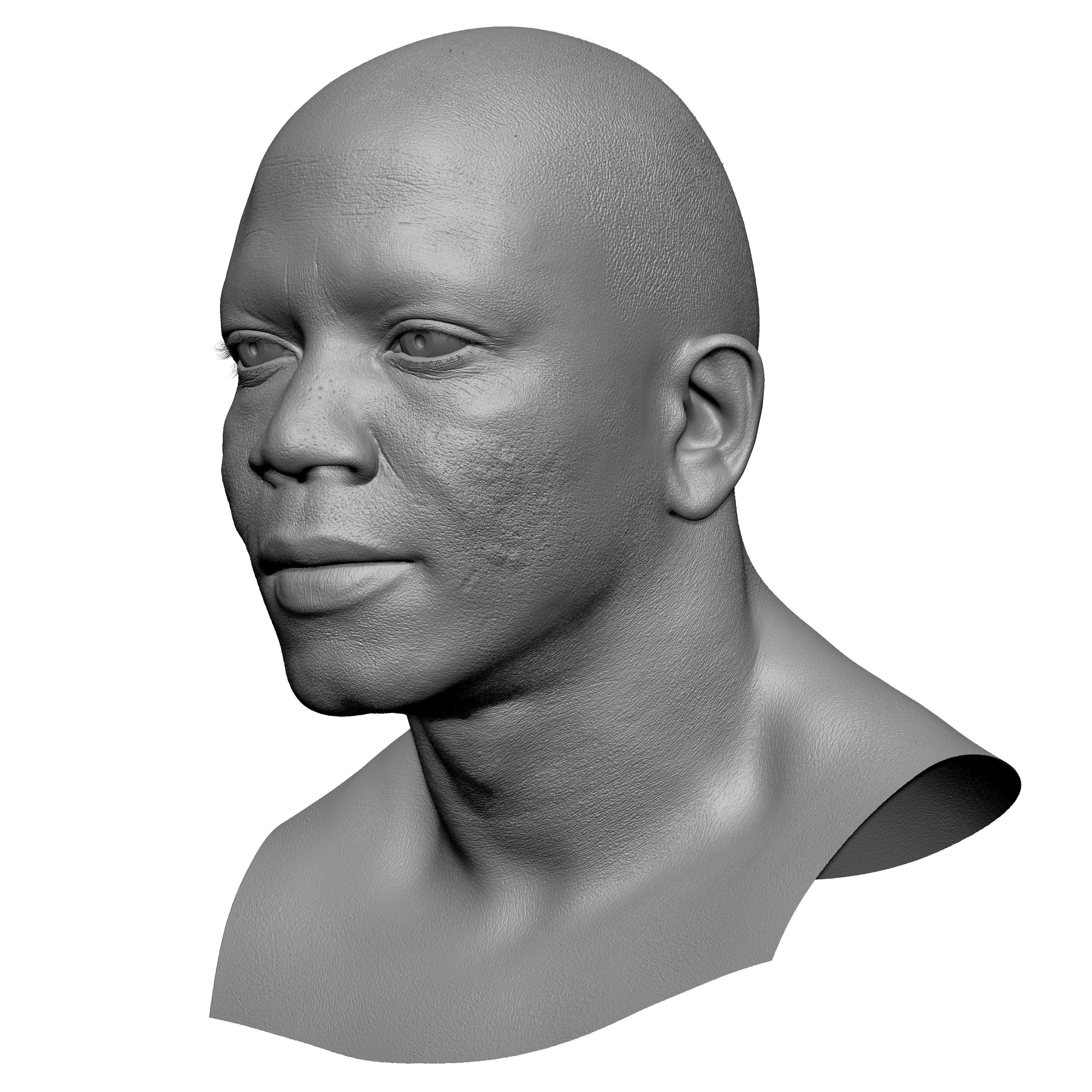 Retopologized Head Scan Juvante Henderson 3D model_3