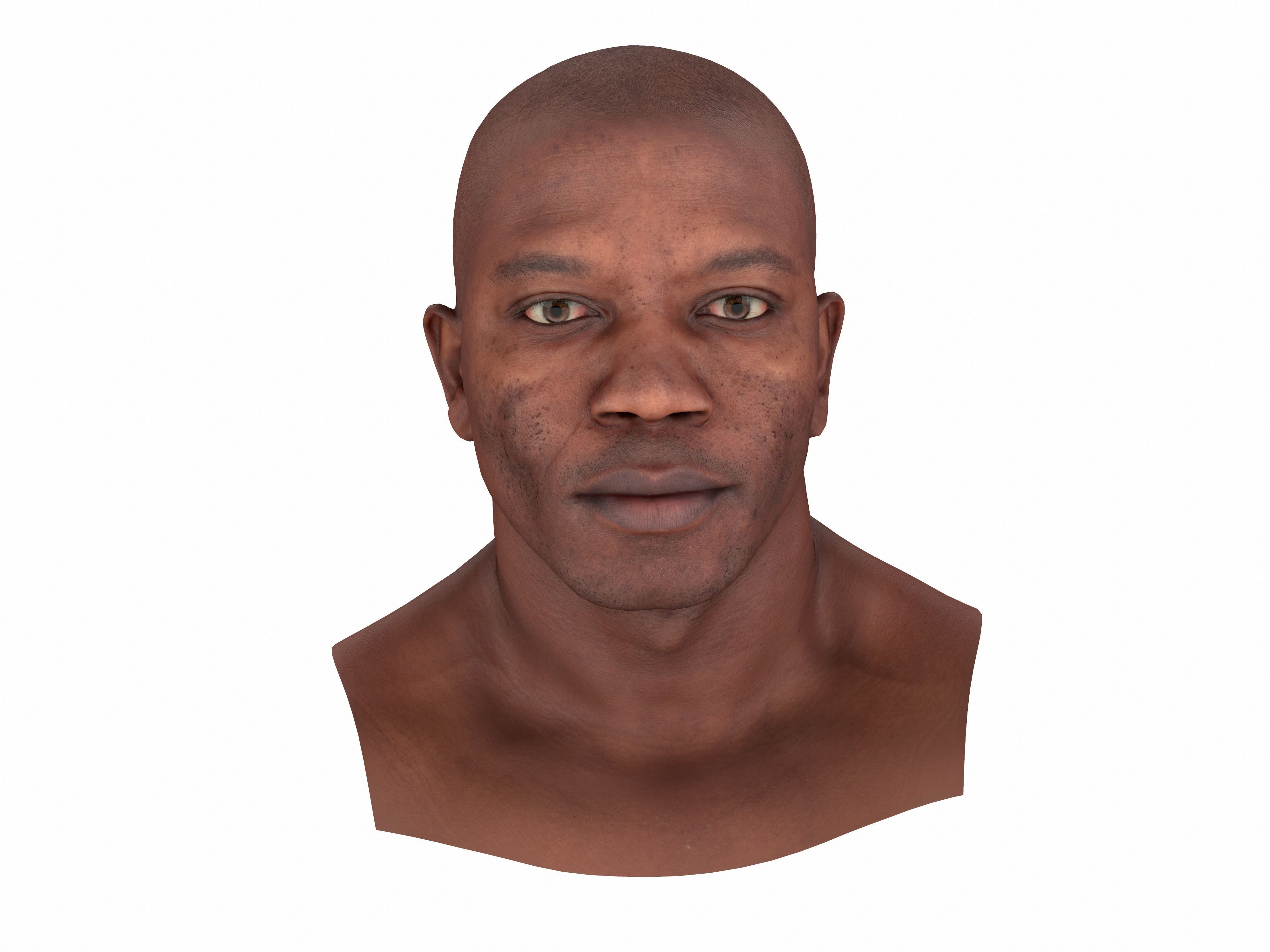 Retopologized Head Scan Juvante Henderson 3D model_1