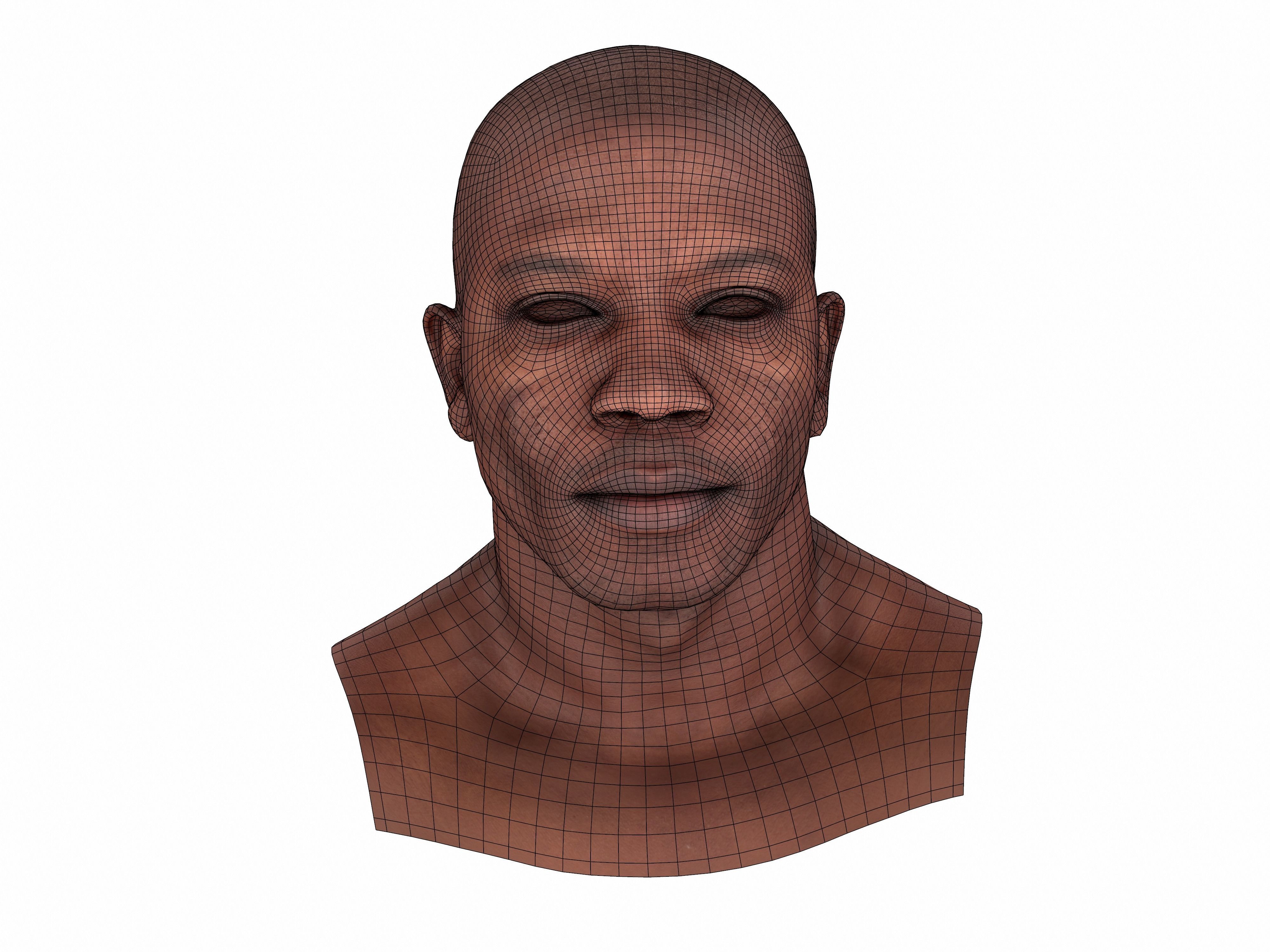 Retopologized Head Scan Juvante Henderson 3D model_12
