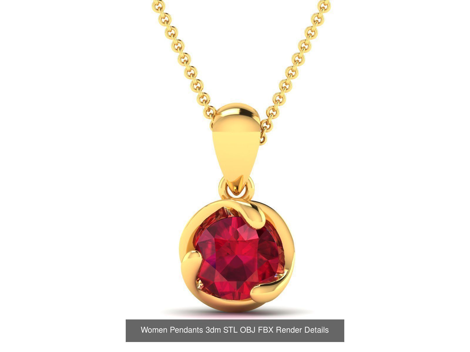 100 Diamond Pendant 3dm STL FBX OBJ Render Details Collection _110