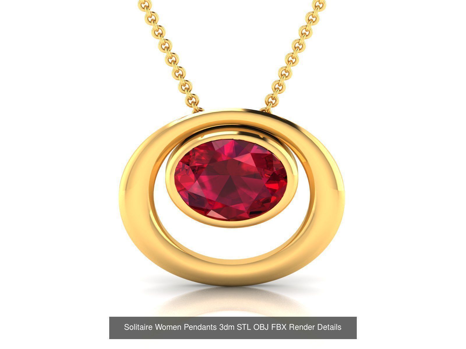 100 Diamond Pendant 3dm STL FBX OBJ Render Details Collection _66