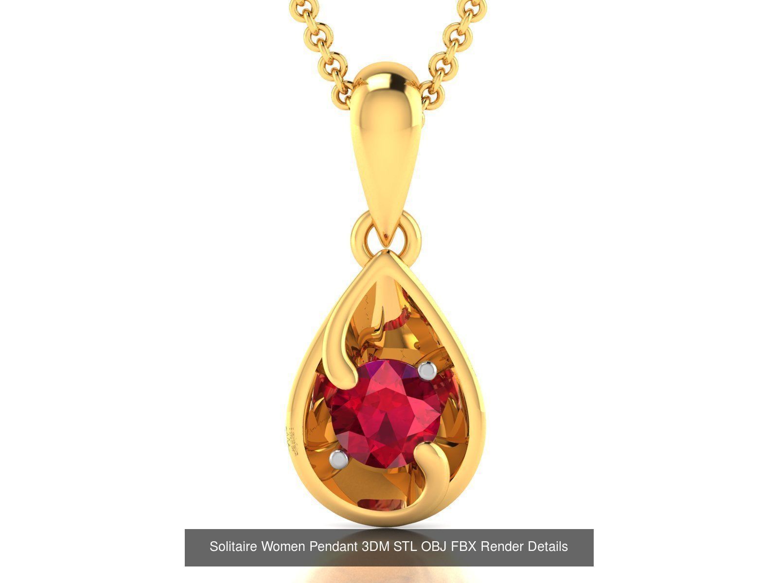 100 Diamond Pendant 3dm STL FBX OBJ Render Details Collection _75