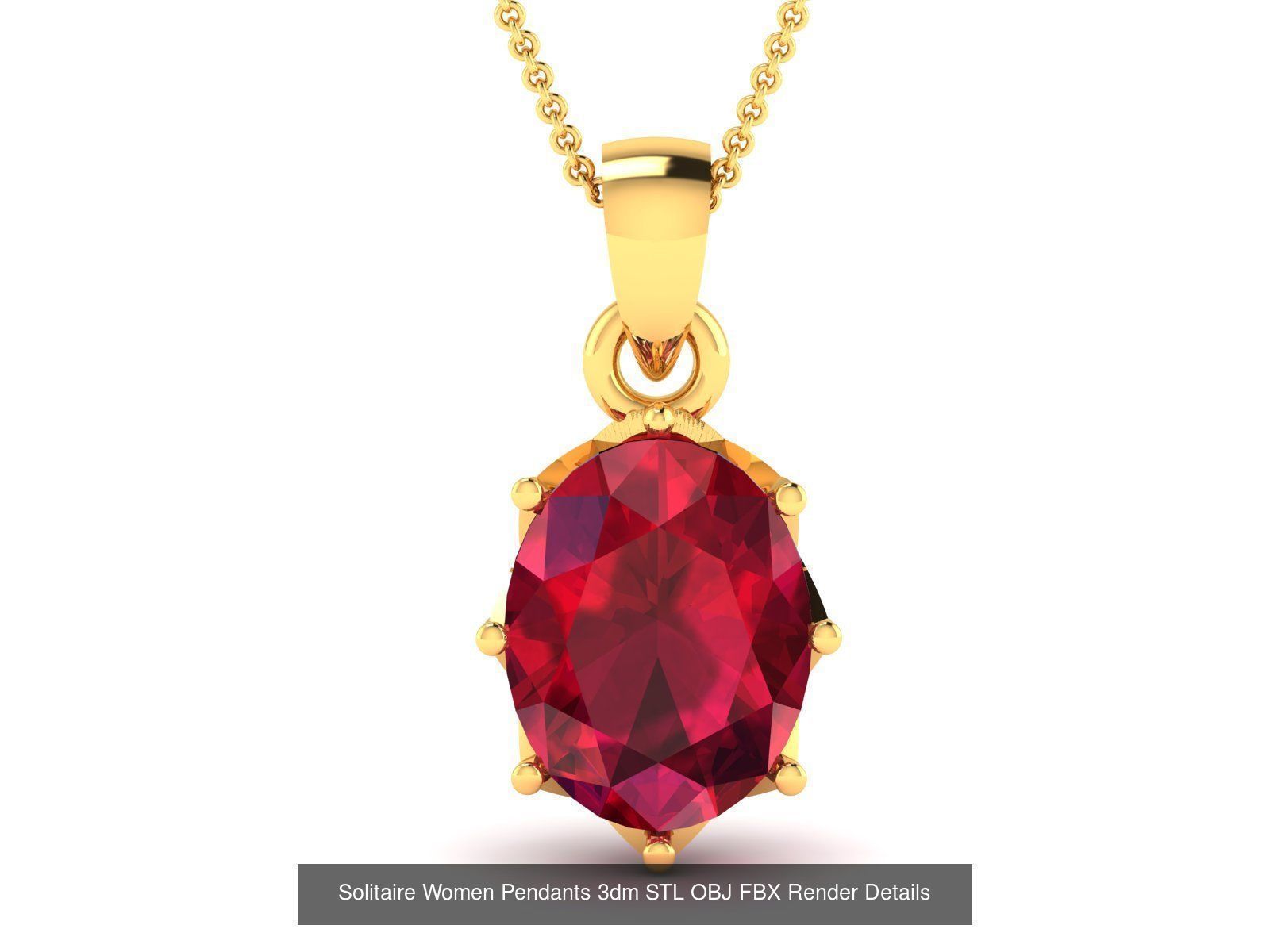 100 Diamond Pendant 3dm STL FBX OBJ Render Details Collection _59