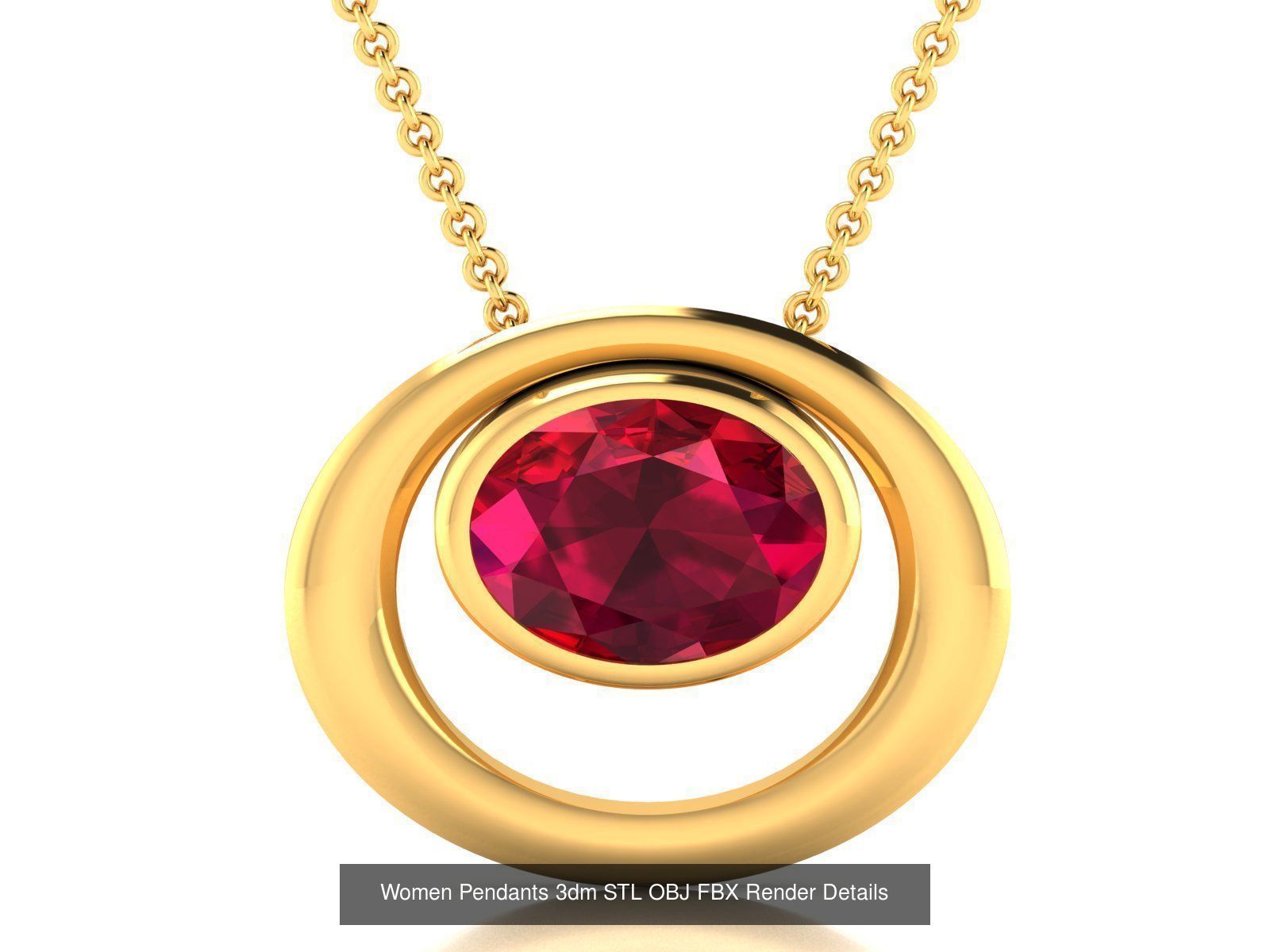 100 Diamond Pendant 3dm STL FBX OBJ Render Details Collection _107