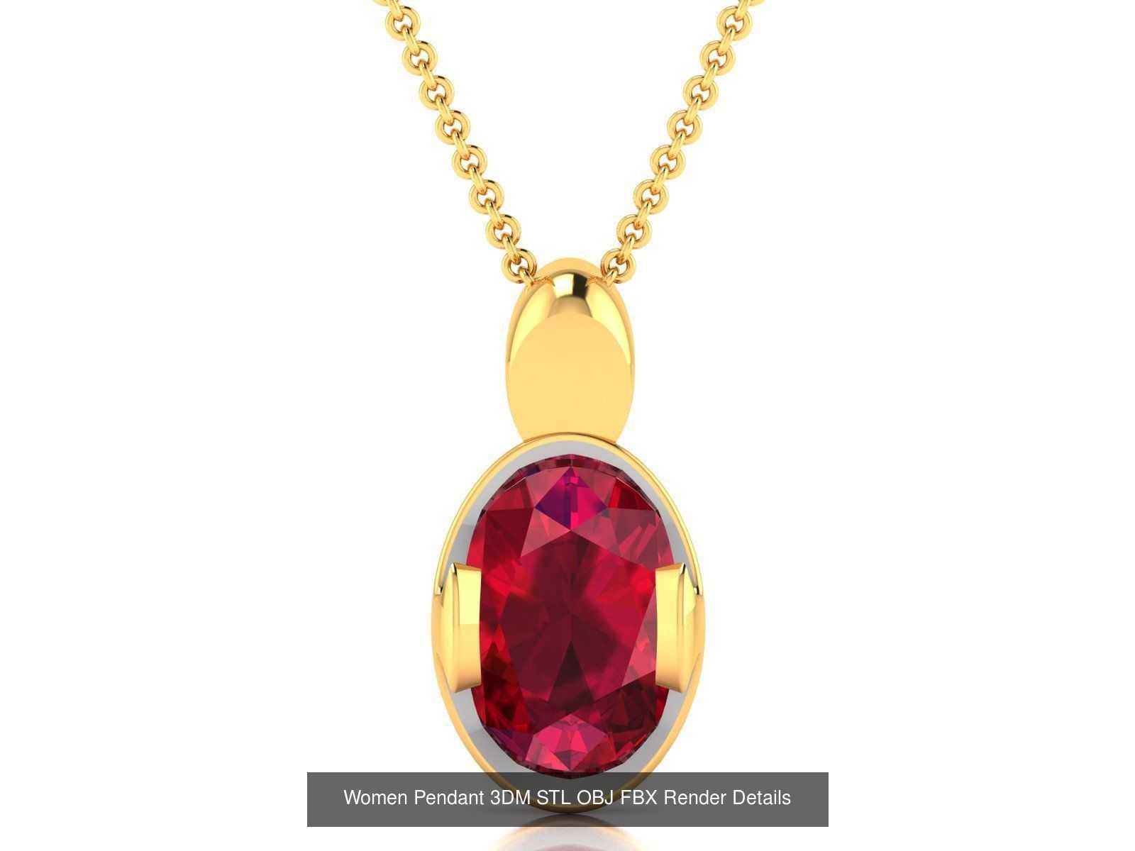 100 Diamond Pendant 3dm STL FBX OBJ Render Details Collection _48