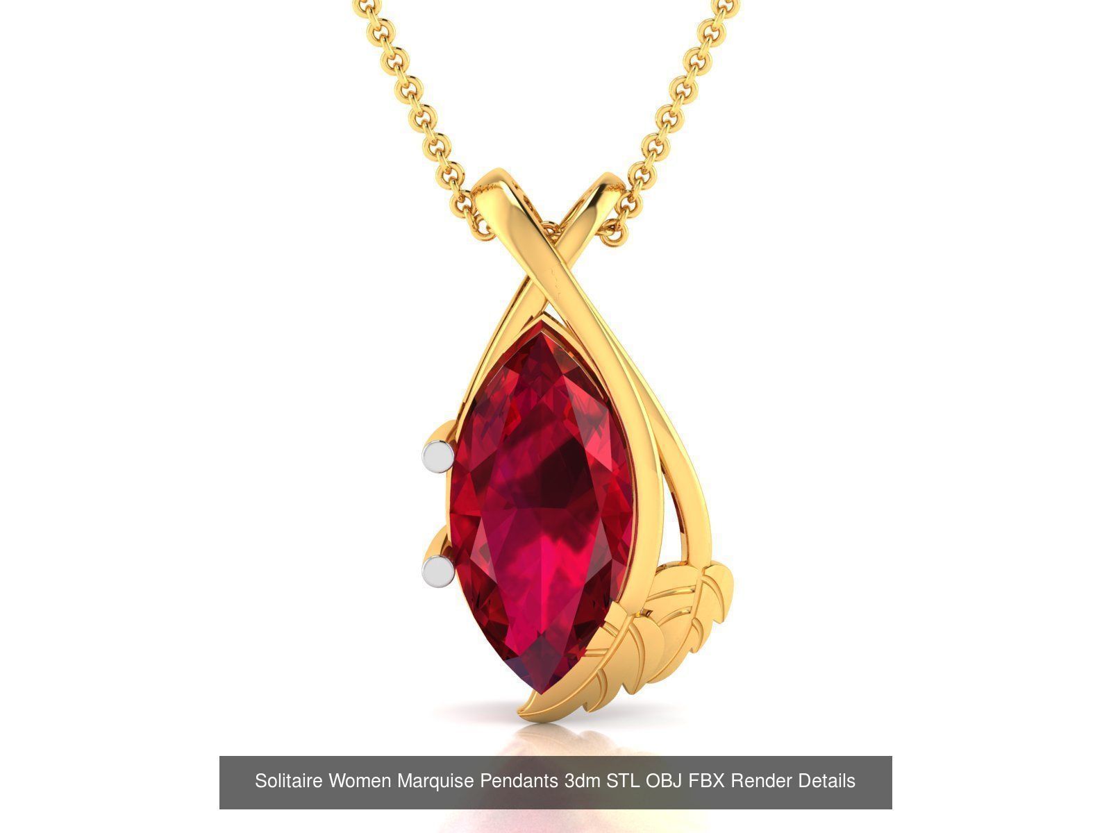 100 Diamond Pendant 3dm STL FBX OBJ Render Details Collection _67