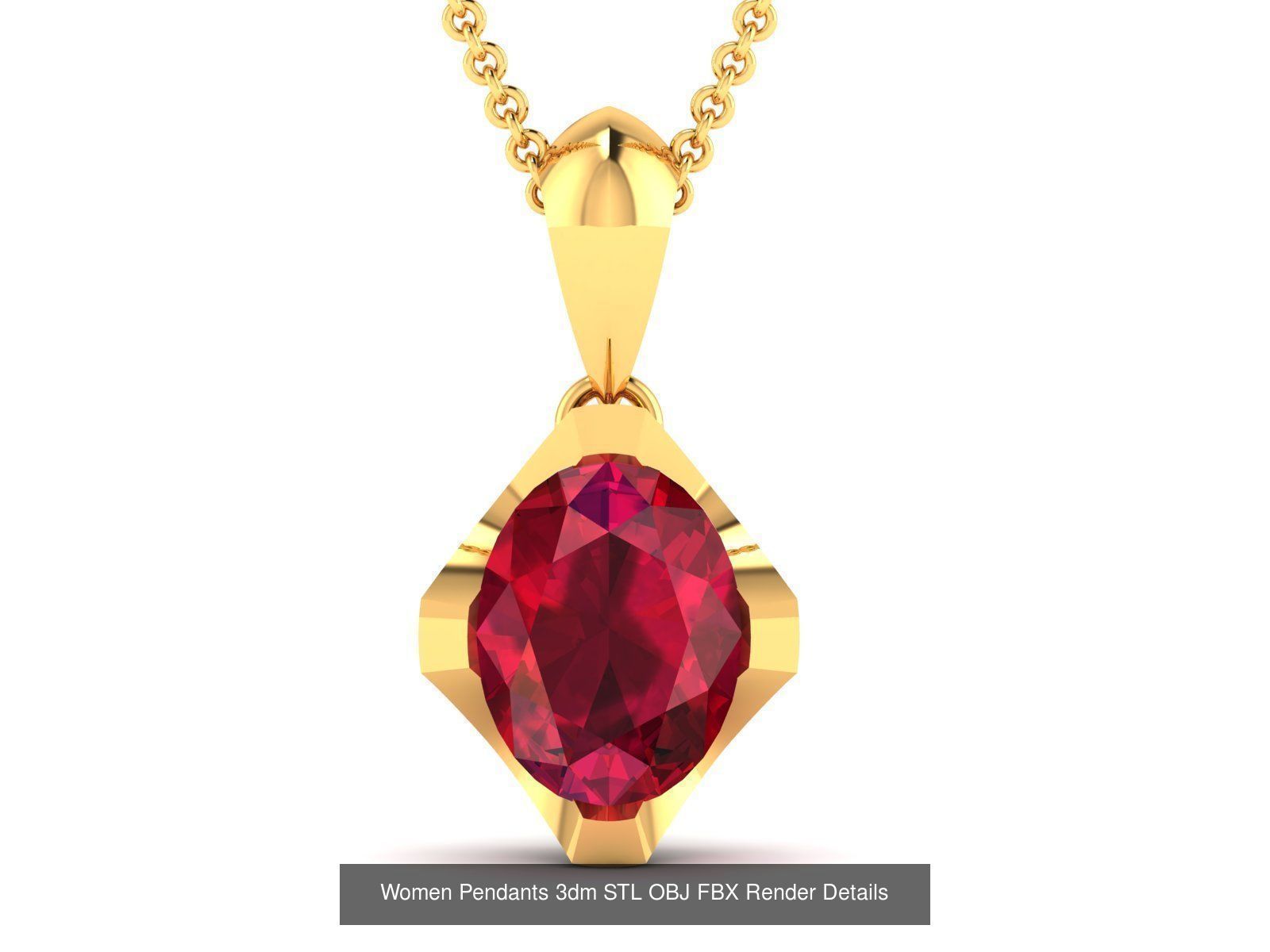 100 Diamond Pendant 3dm STL FBX OBJ Render Details Collection _102