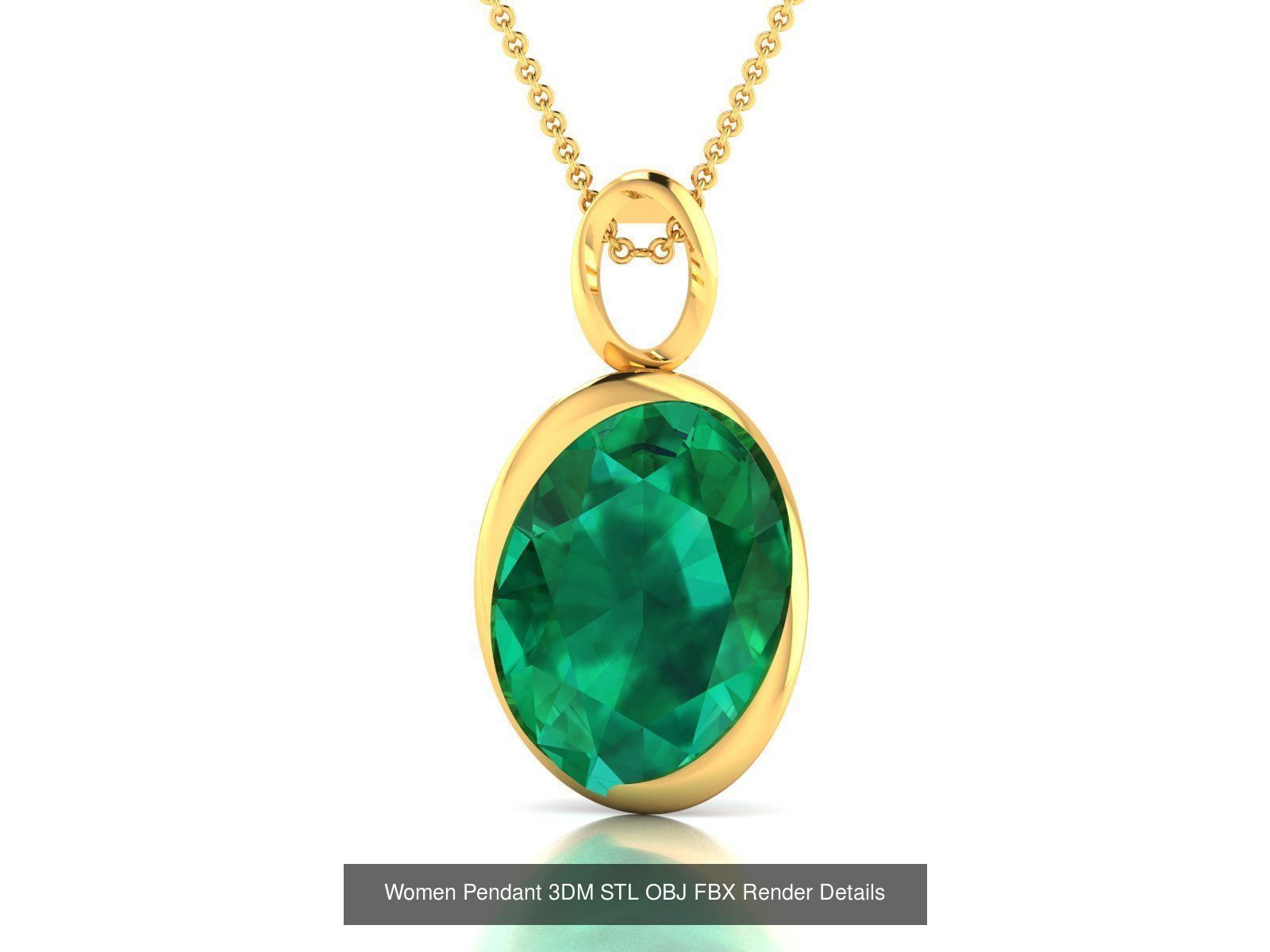 100 Diamond Pendant 3dm STL FBX OBJ Render Details Collection _52