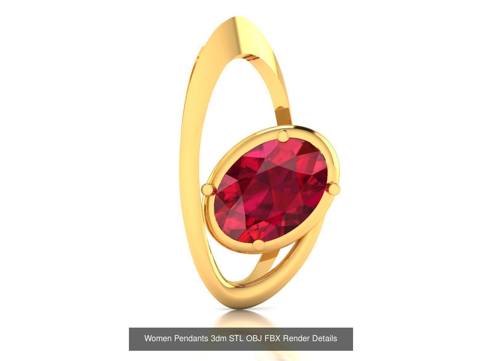 100 Diamond Pendant 3dm STL FBX OBJ Render Details Collection _100