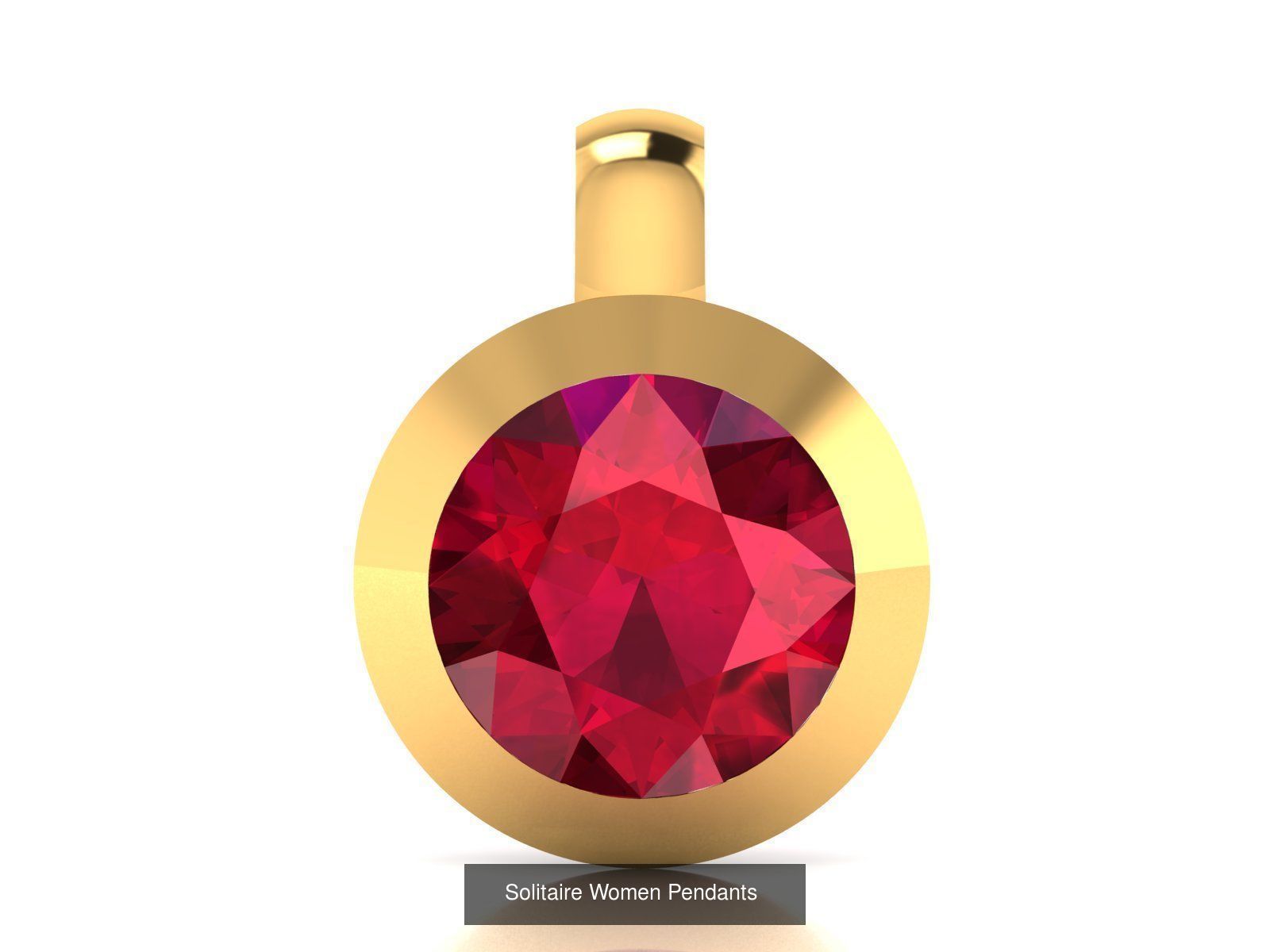 100 Diamond Pendant 3dm STL FBX OBJ Render Details Collection _20