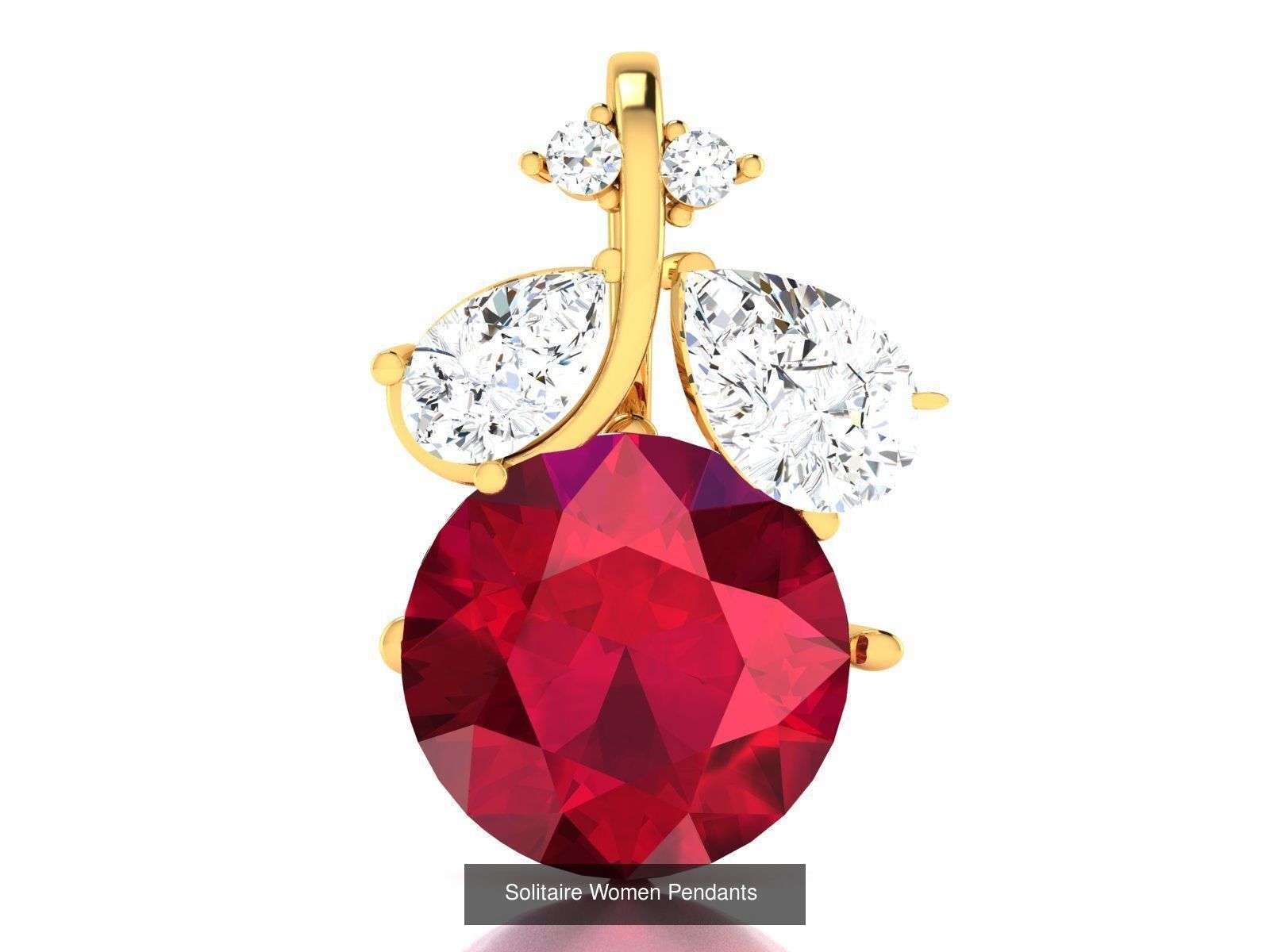 100 Diamond Pendant 3dm STL FBX OBJ Render Details Collection _24