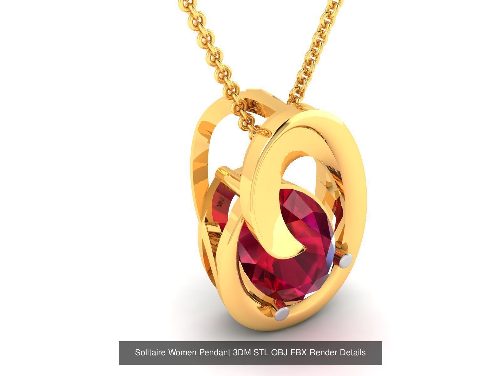 100 Diamond Pendant 3dm STL FBX OBJ Render Details Collection _82