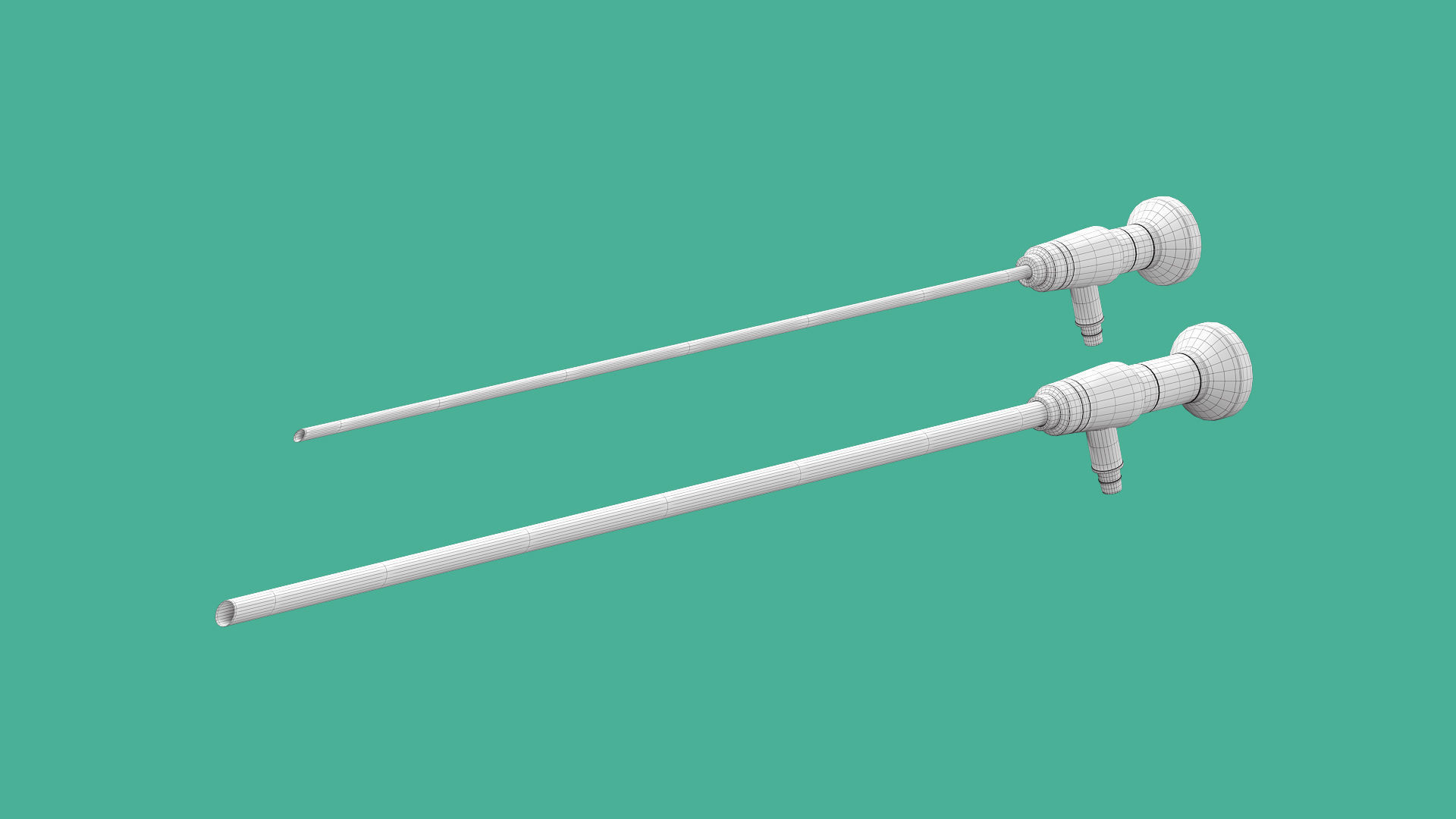 Arthroscopy Trocar Low-poly 3D model_1
