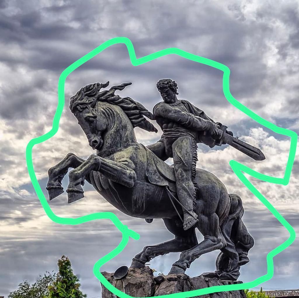 Horse with Man 3D print model_1