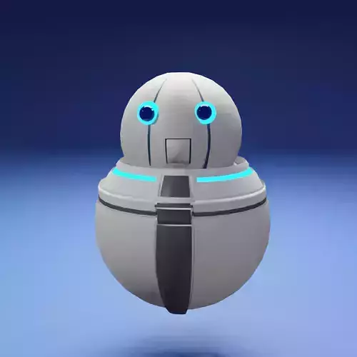 Robot 3D model with eyes